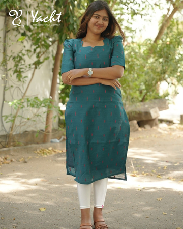 💙 Ramar Blue Raw Silk Kurti