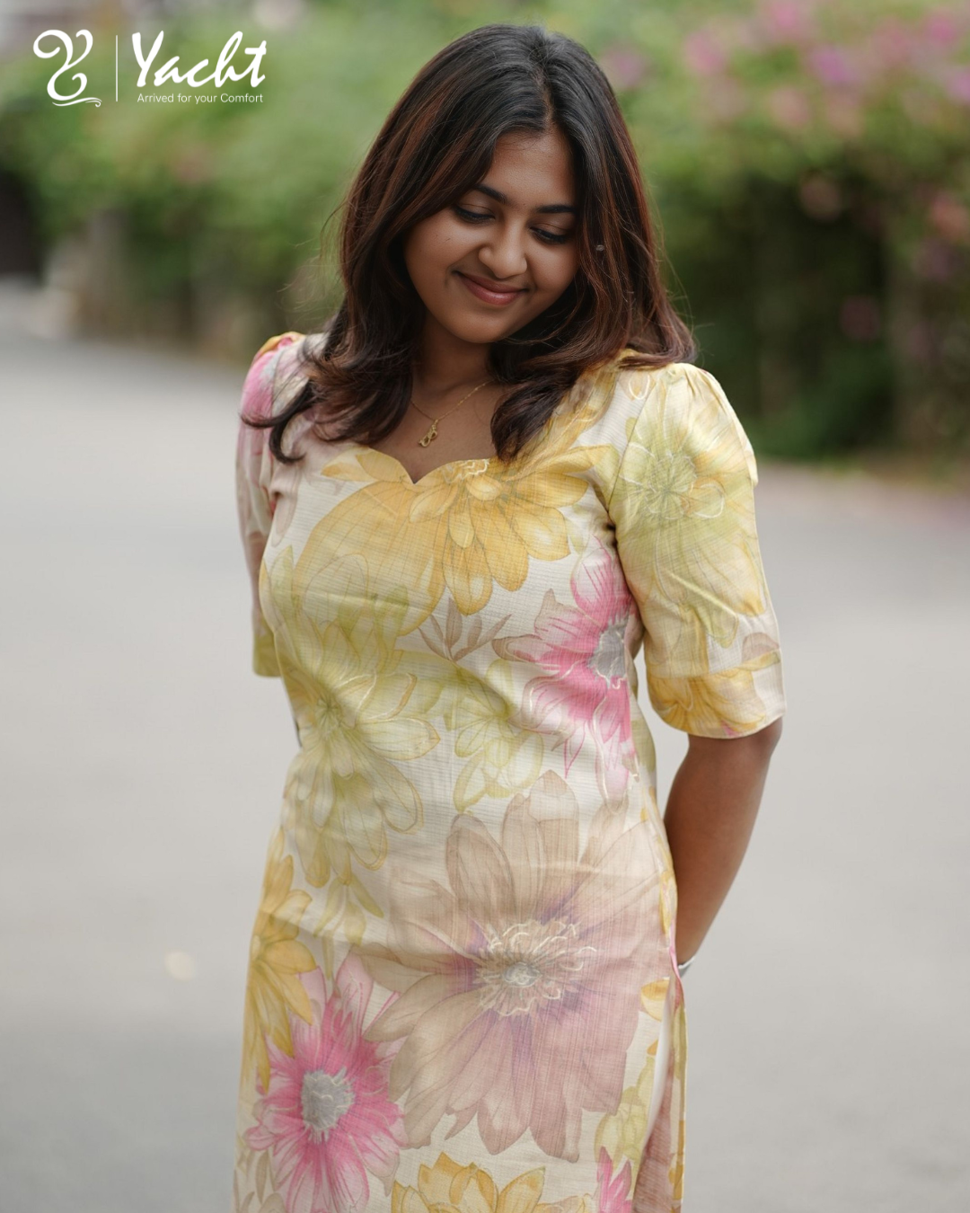 ✨ Golden Petal Glow Kurti