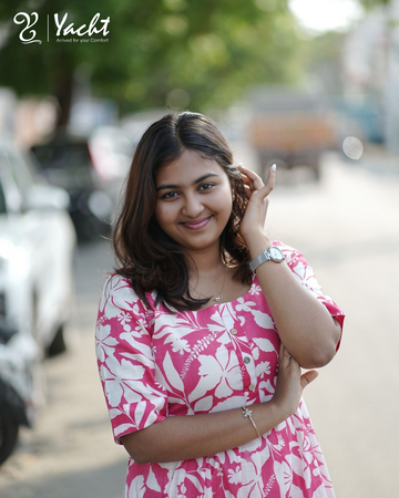 ✨ Rosy Blossom Flare Kurti