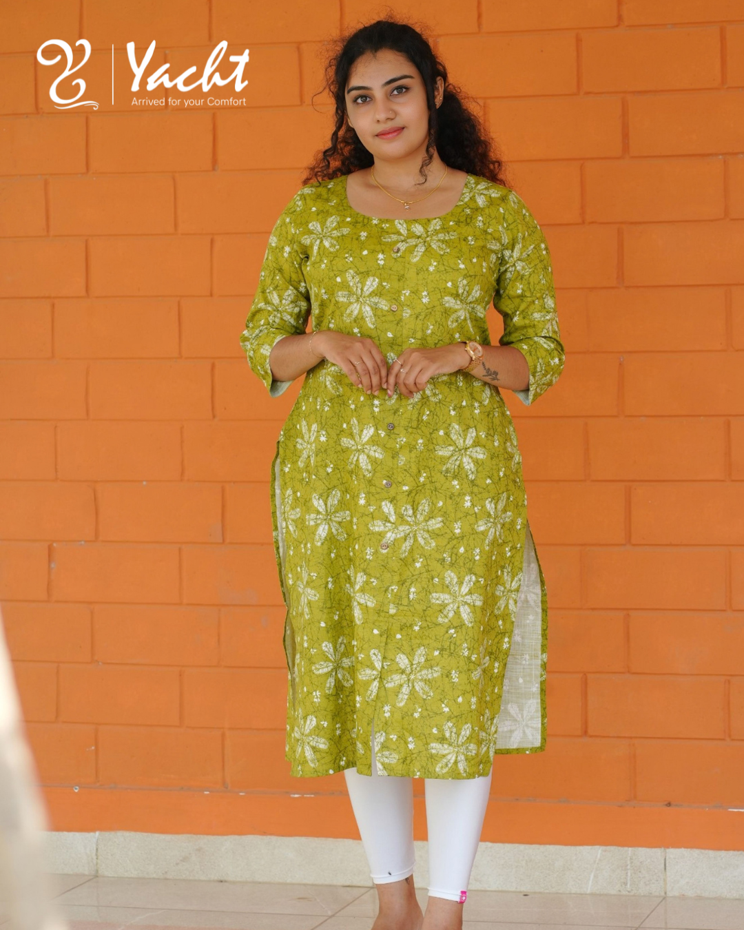 🌺Greenish Blossom Charm Kurti