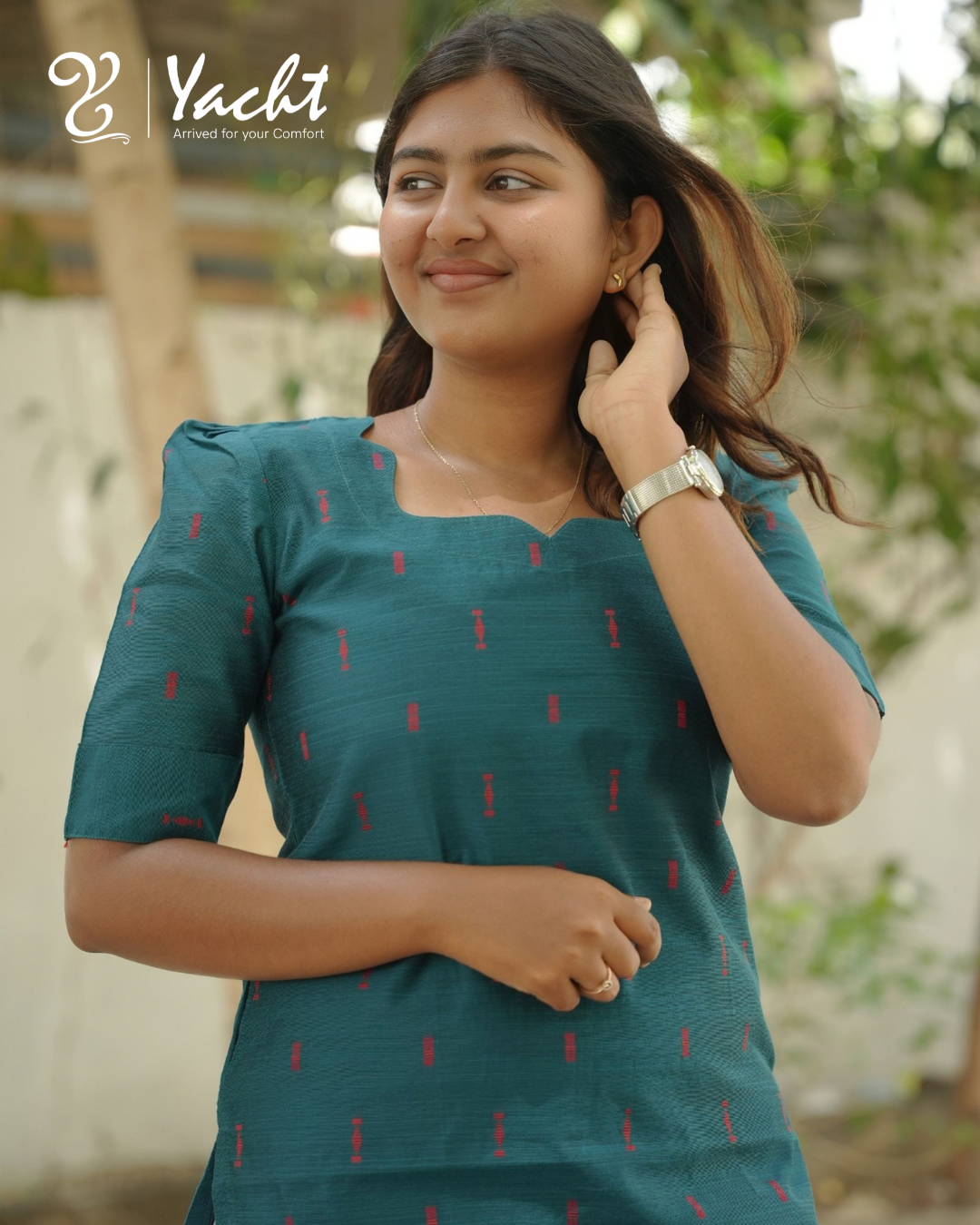 💙 Ramar Blue Raw Silk Kurti