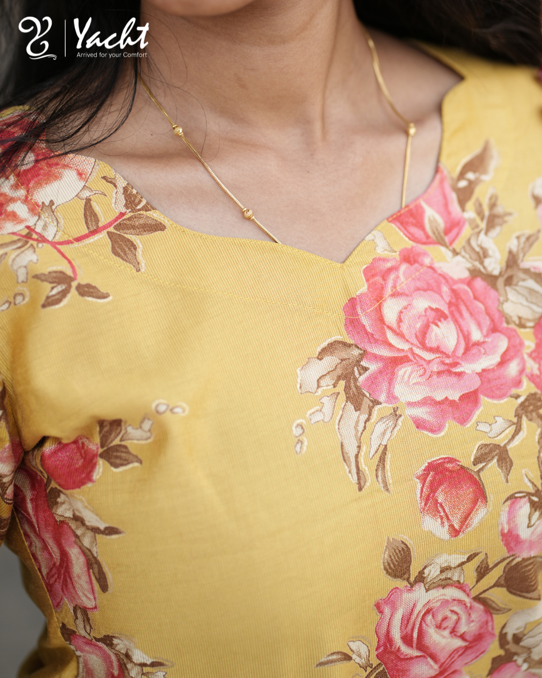 ✨Golden Bloom Elegance Kurti