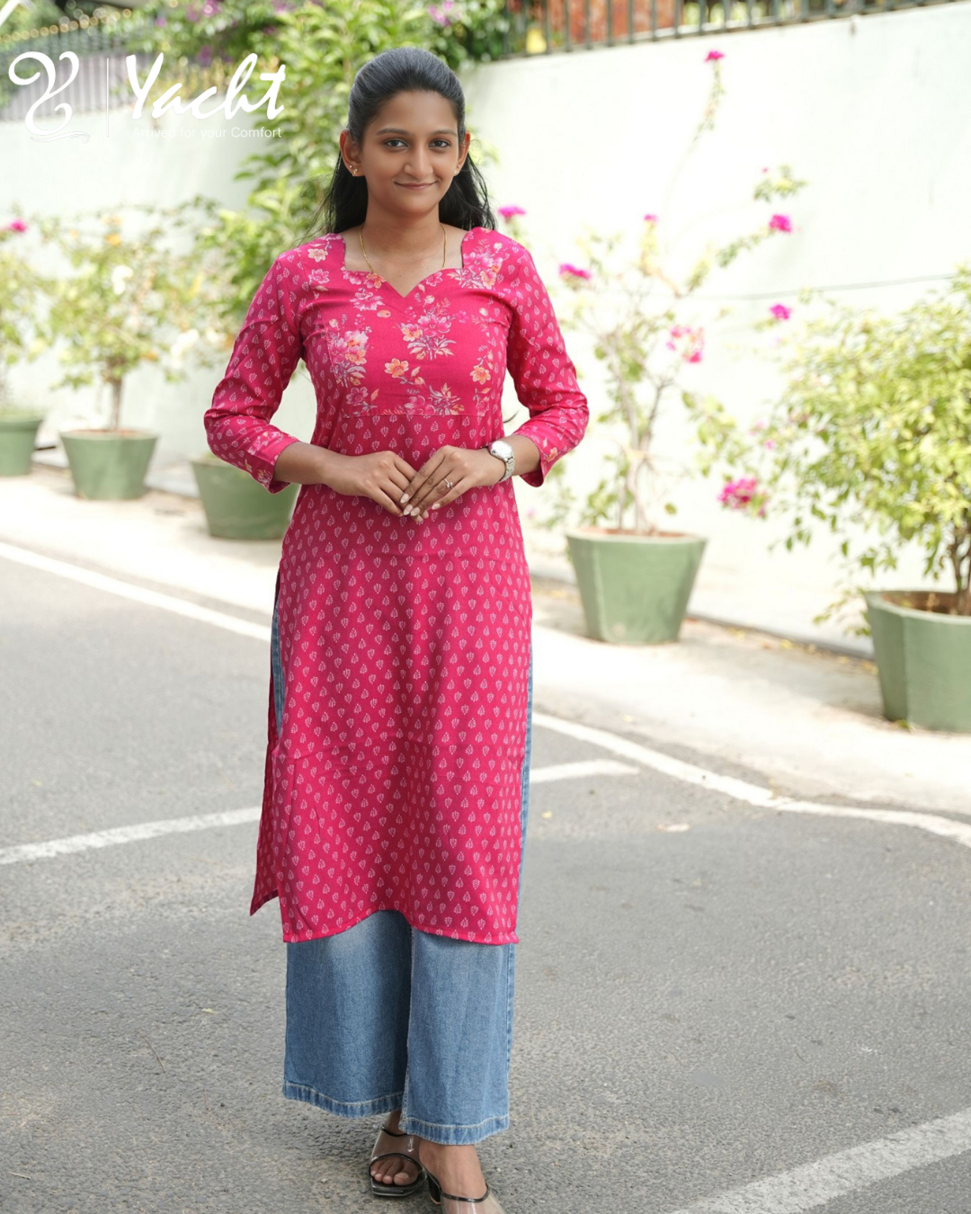 💕 Berry Blossom Kurti