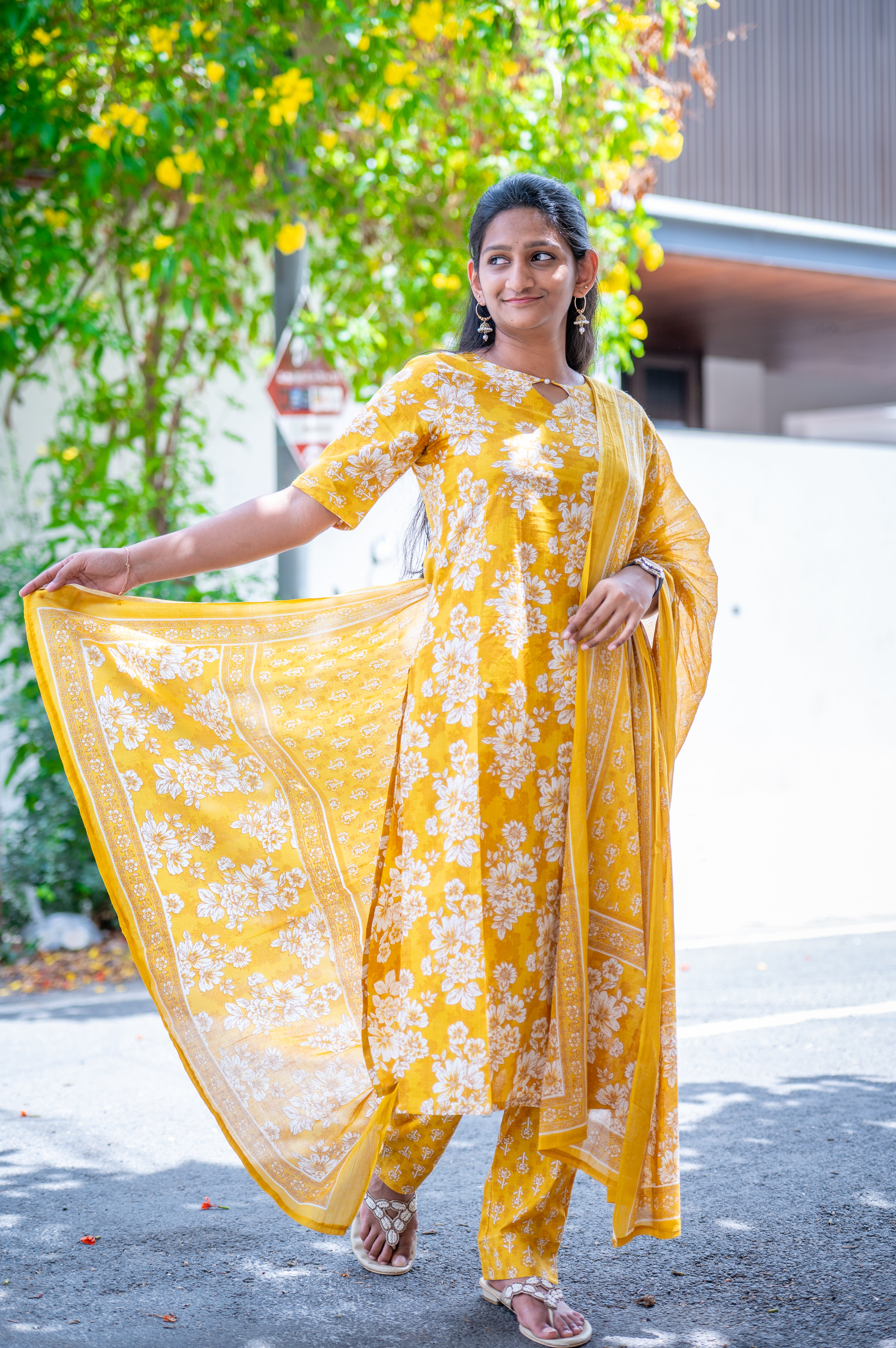Floral Printed Kurti Set  1937