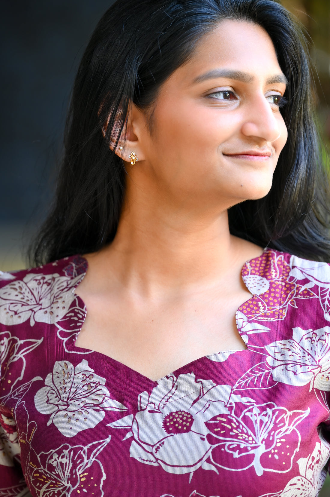 🪻Floral Straight-Cut Kurti Set