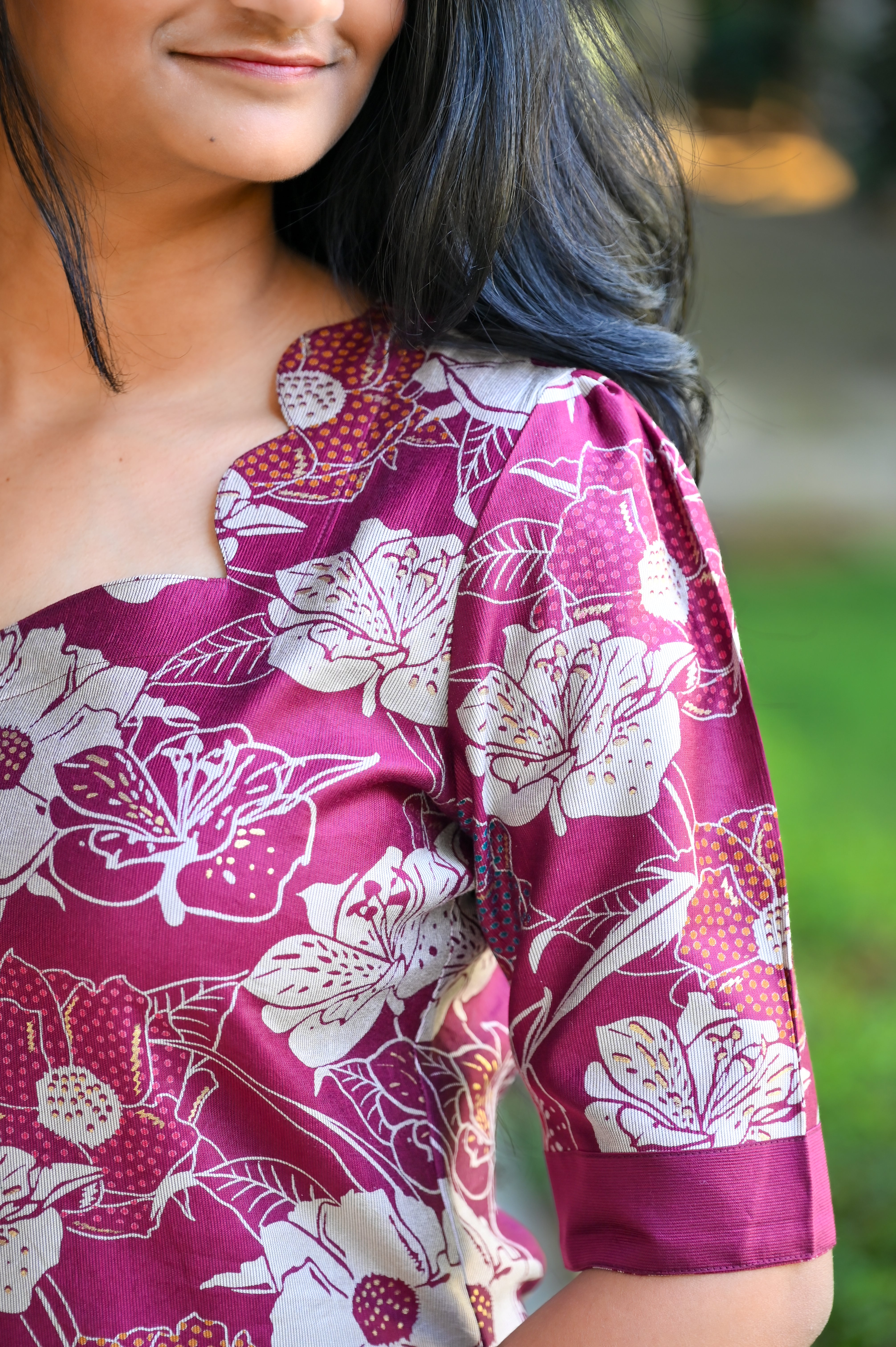 🪻Floral Straight-Cut Kurti Set