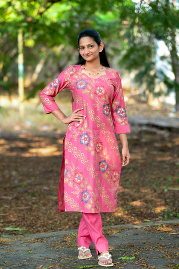🌷Blush Bloom Elegance Kurti Set