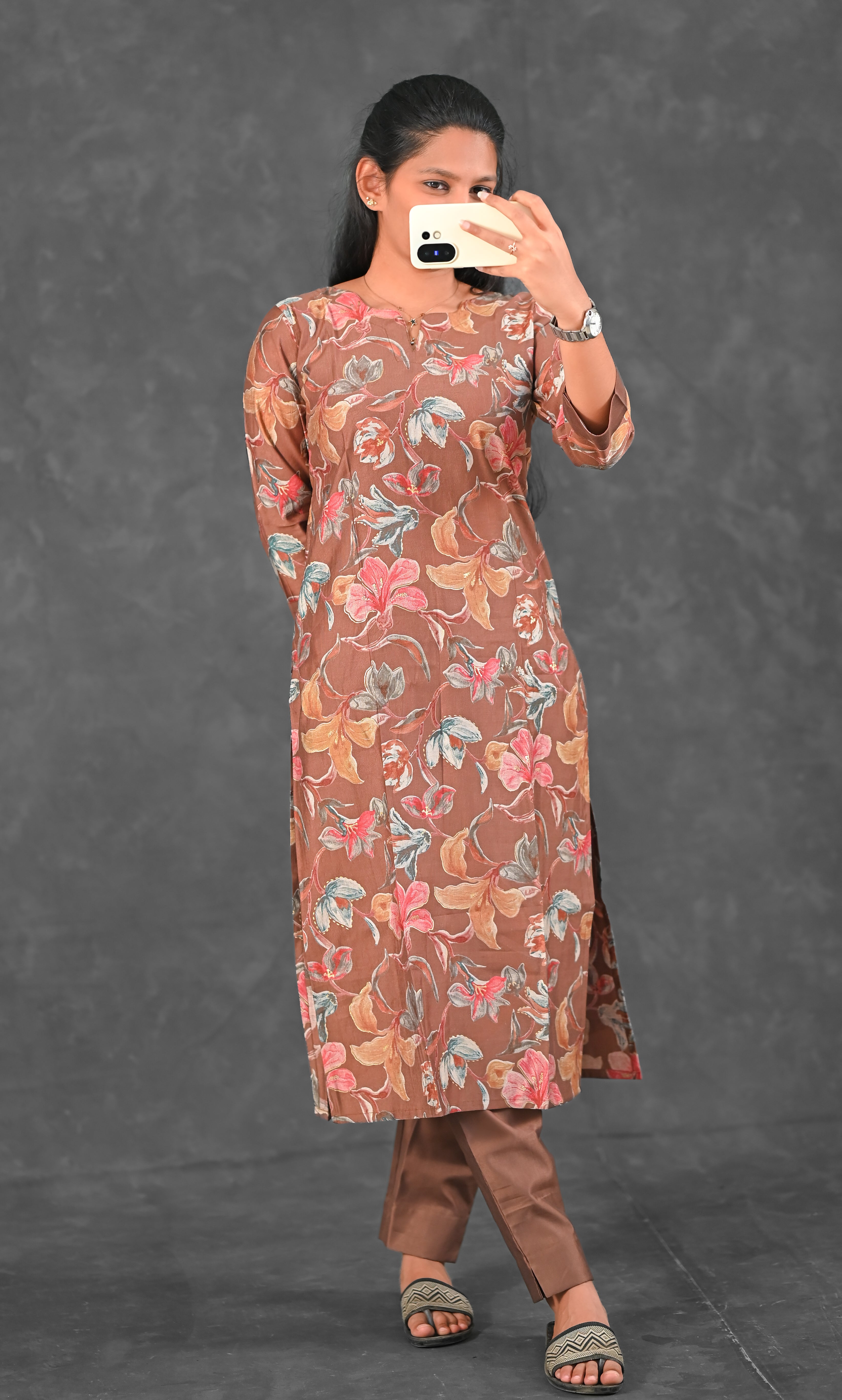 🍂 Autumn Bloom Straight Kurti Set