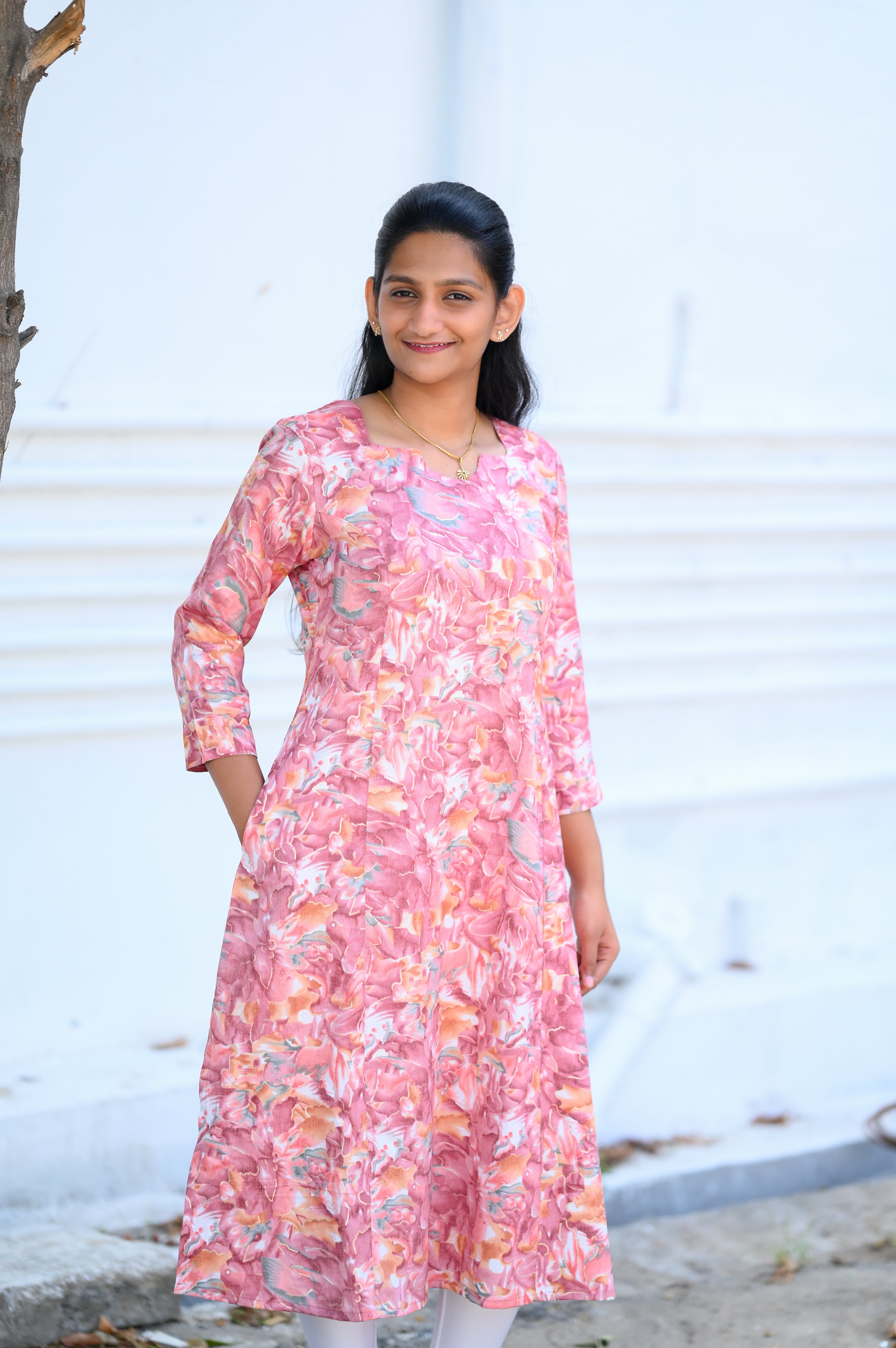 🌸Rose Petal A-Line Kurti
