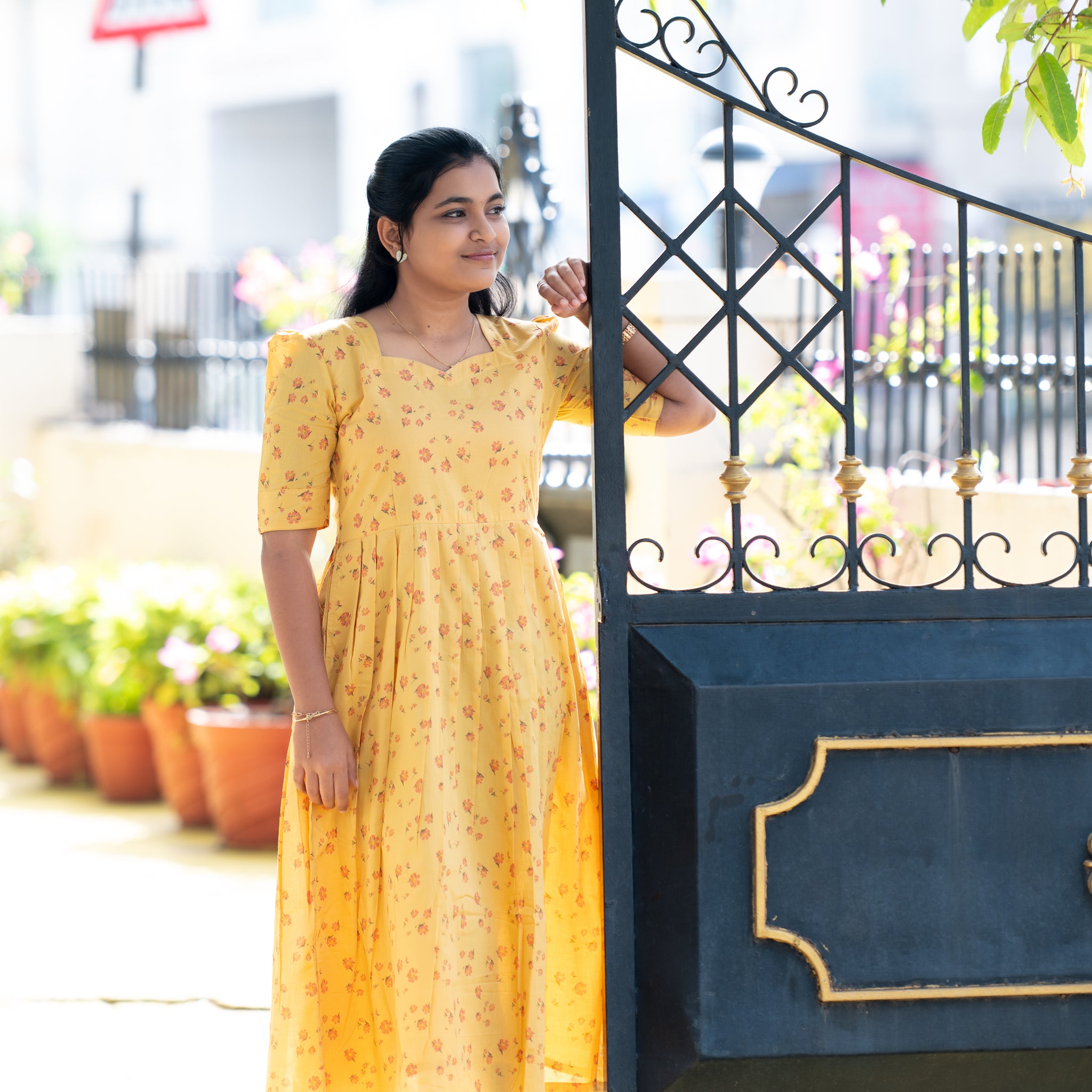 sunshine mustard yellow maxi