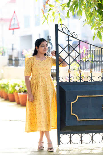 sunshine mustard yellow maxi