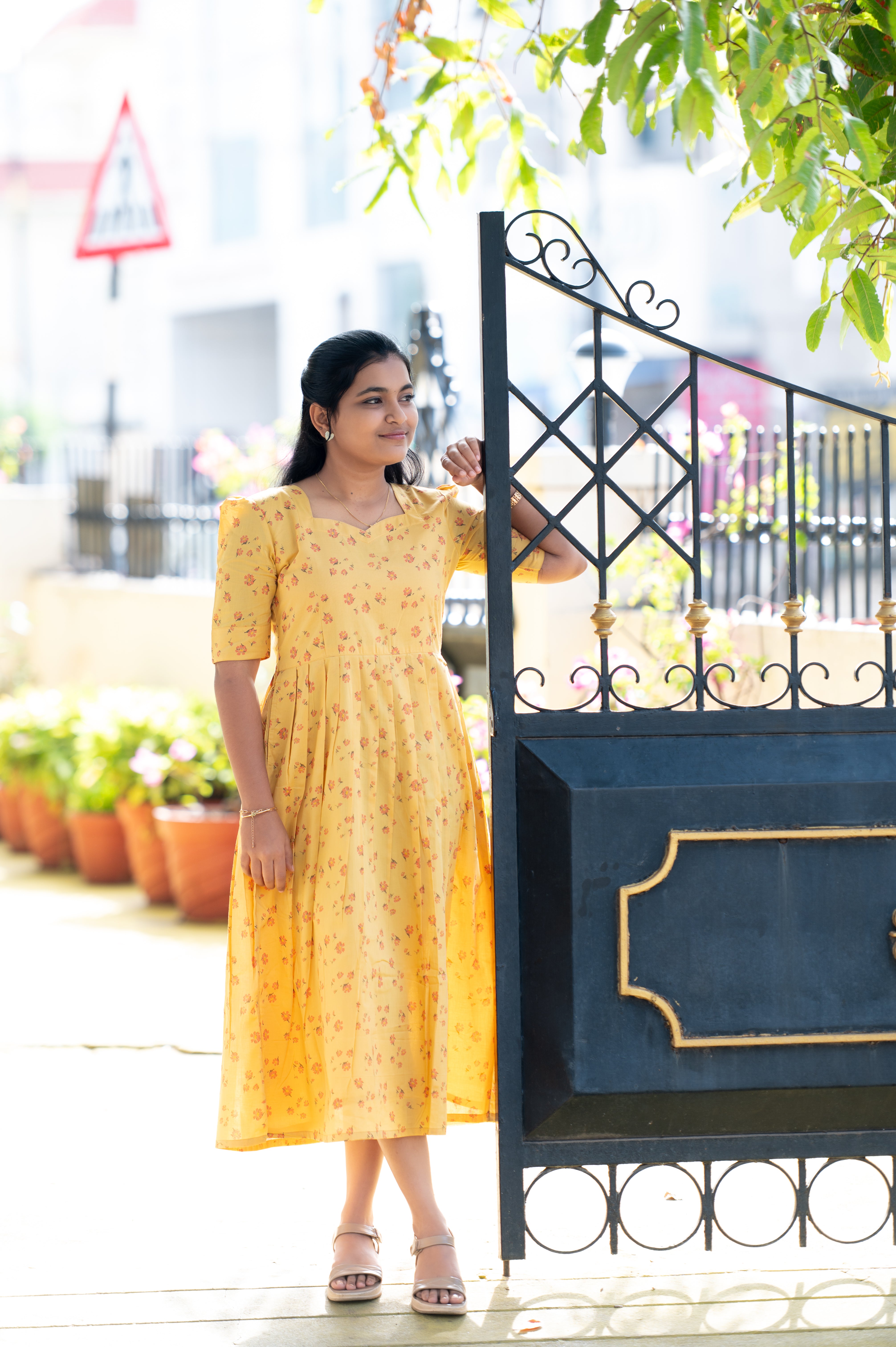 sunshine mustard yellow maxi