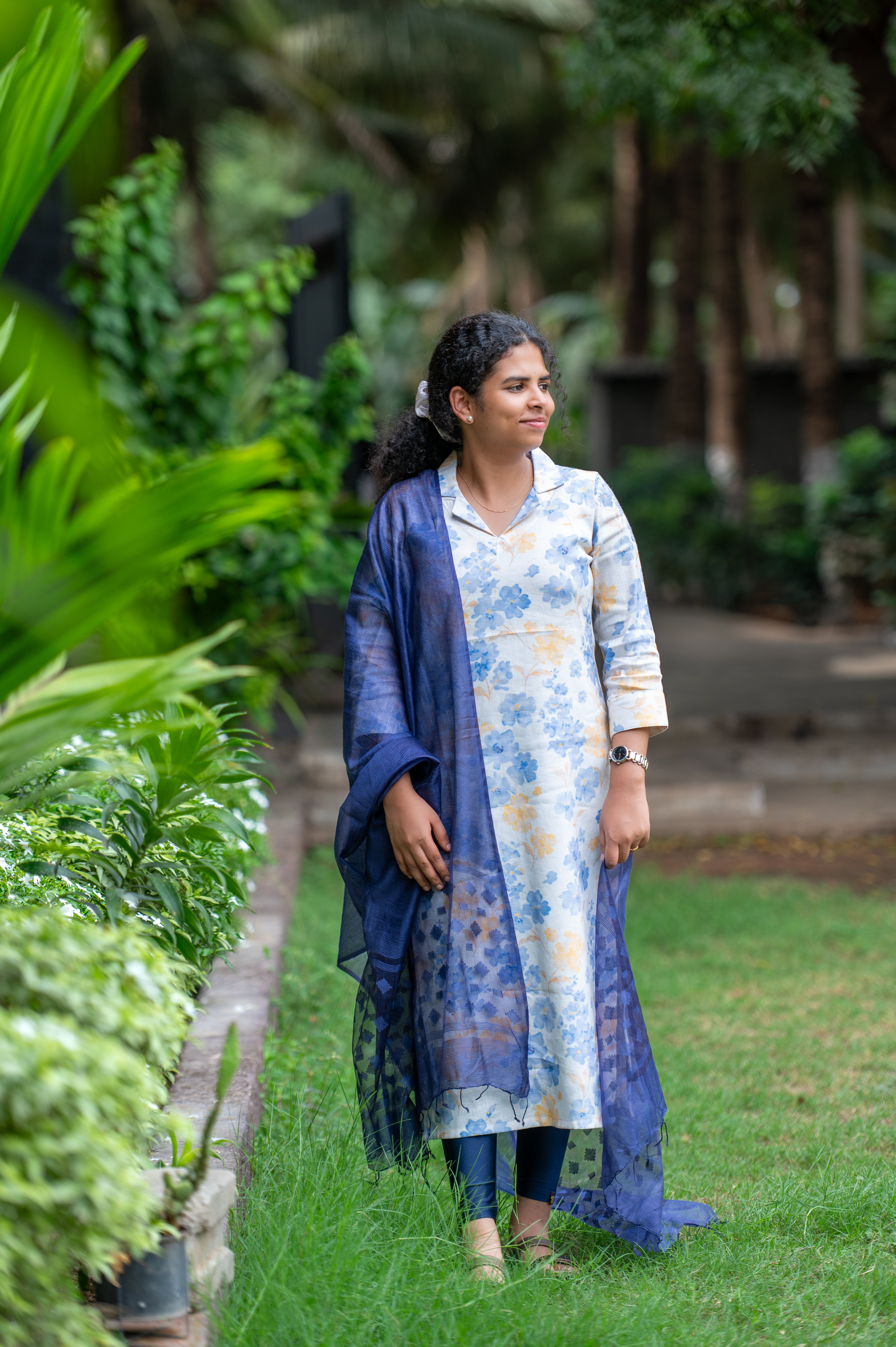 🌼💙Sky Bloom Floral Kurti