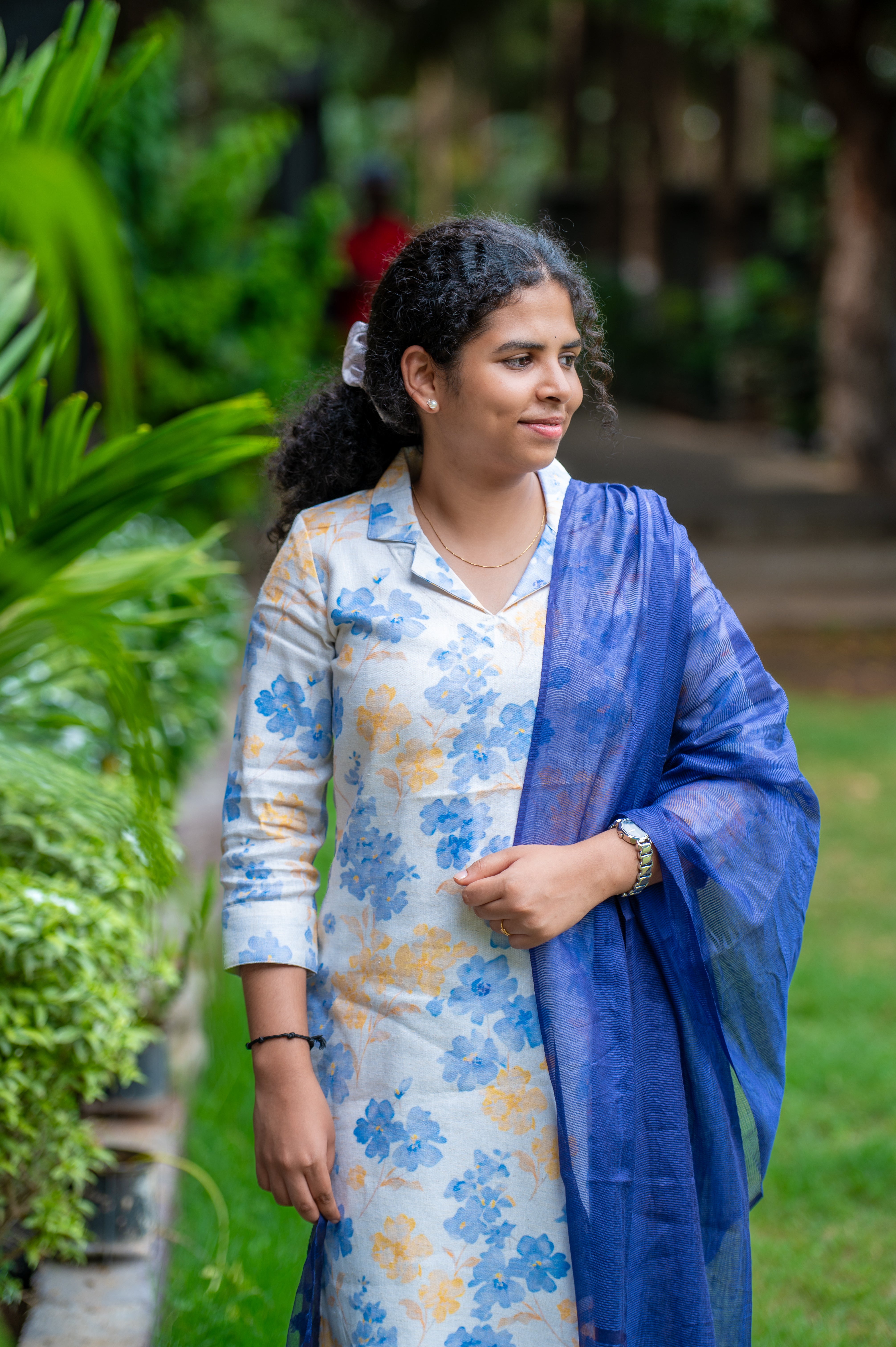 🌼💙Sky Bloom Floral Kurti