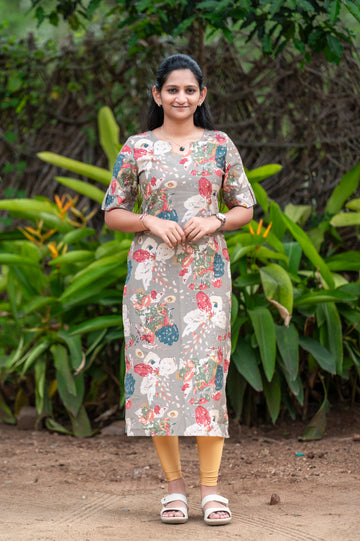 🌿🌸Misty Garden Floral Kurti