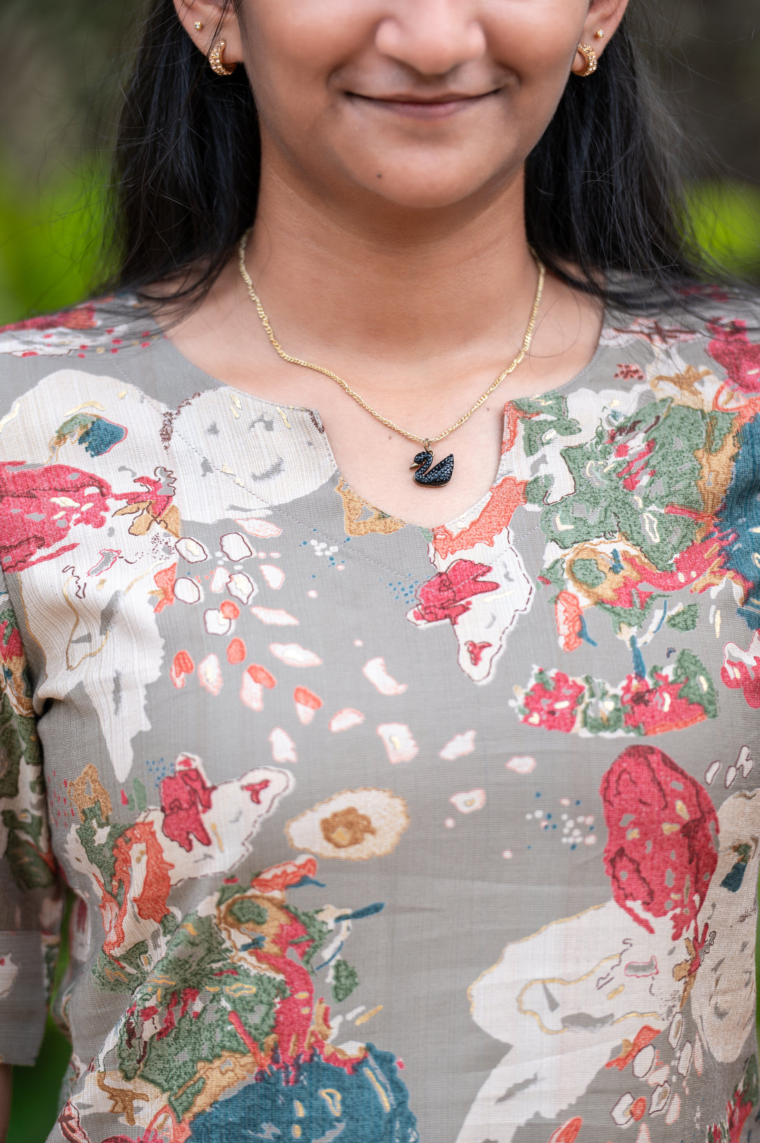 🌿🌸Misty Garden Floral Kurti