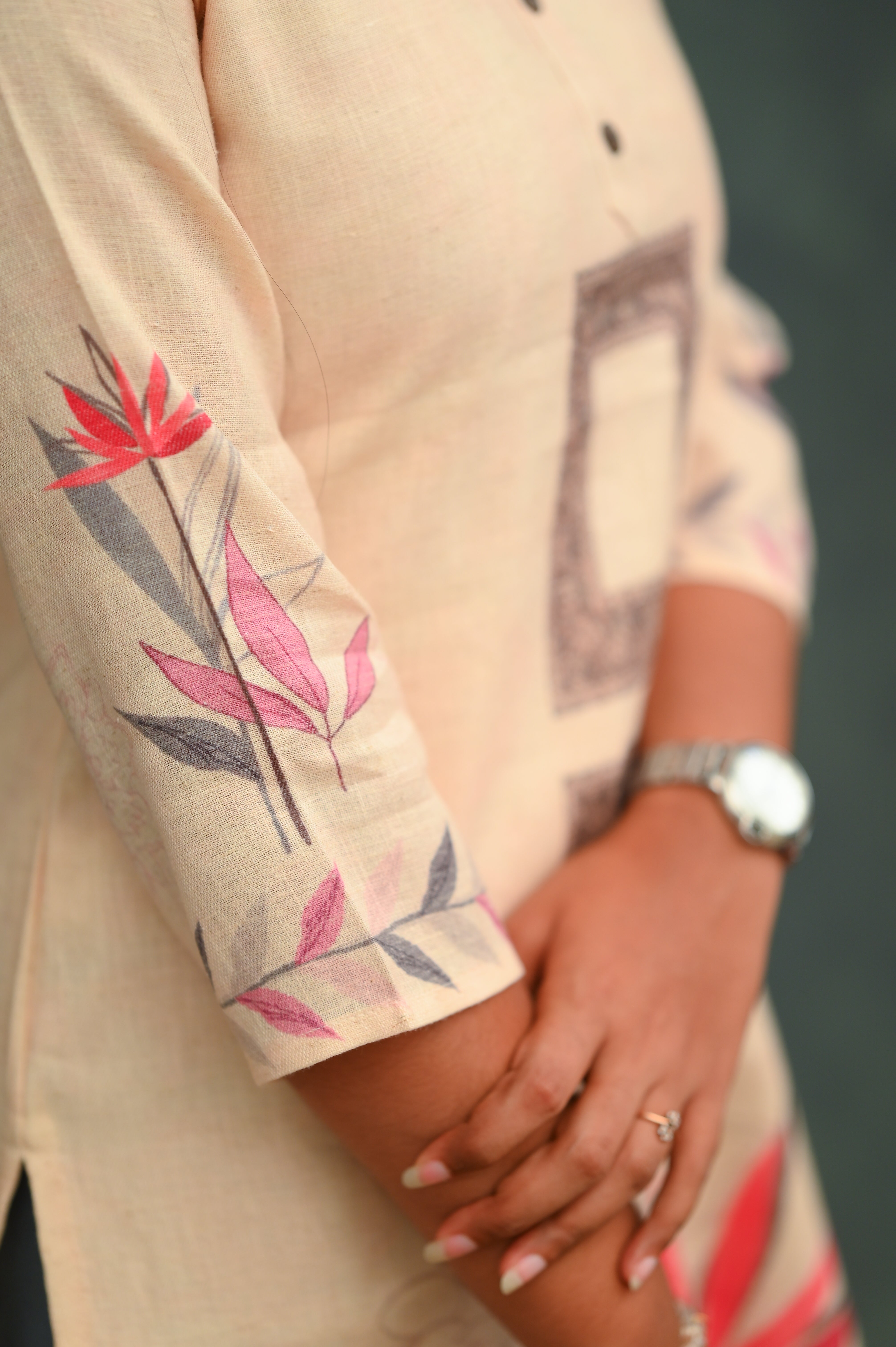 🌾 Sand Bloom Straight Kurti