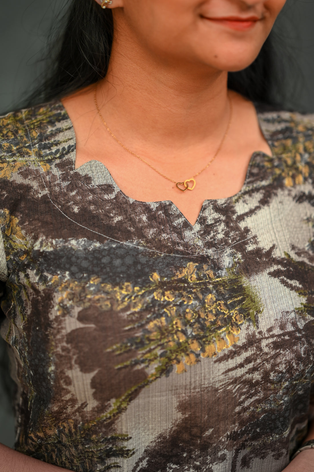 ✨Nature Leaf Print Straight Kurti