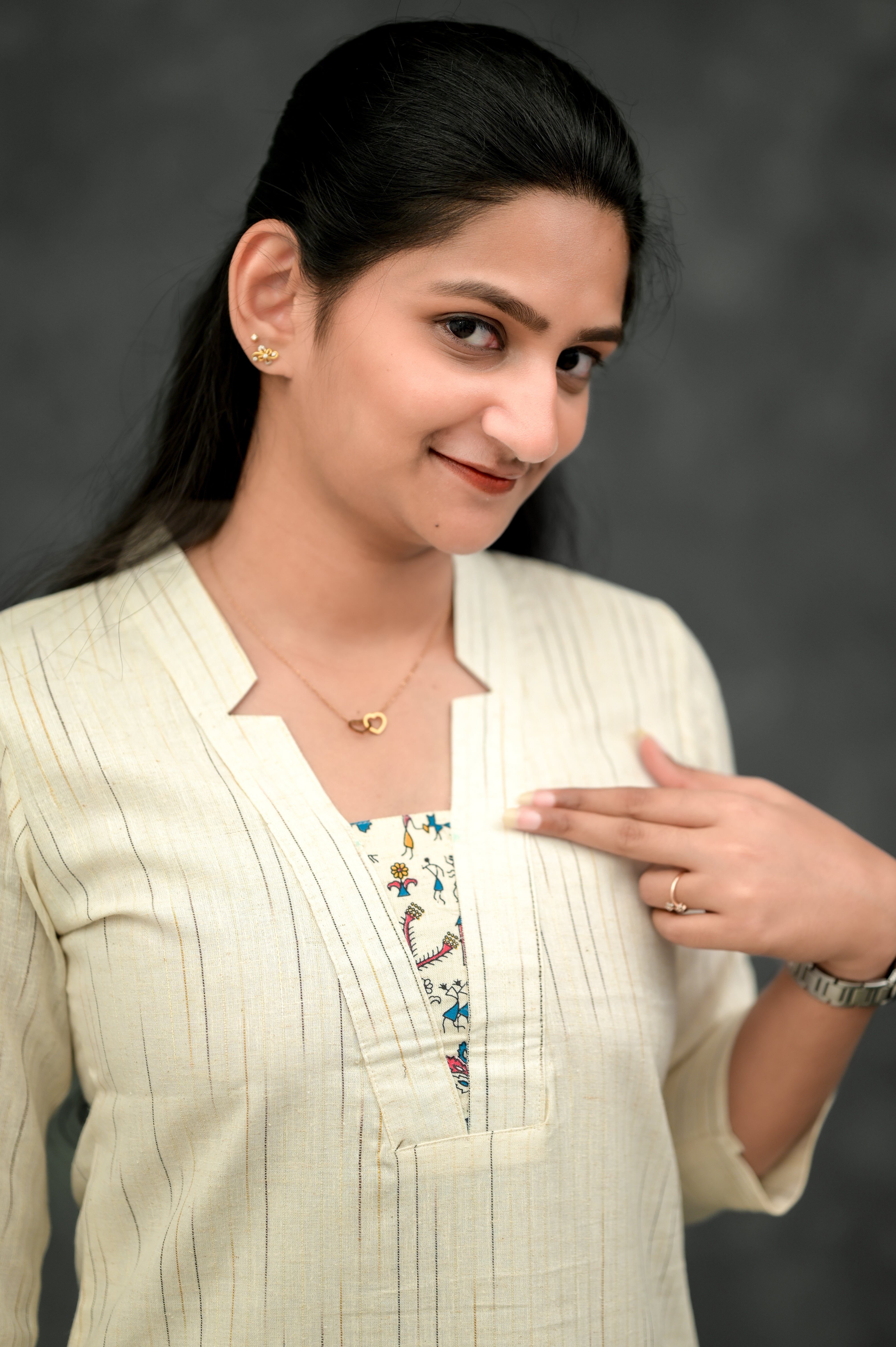 🤍Classic Straight-cut kurti