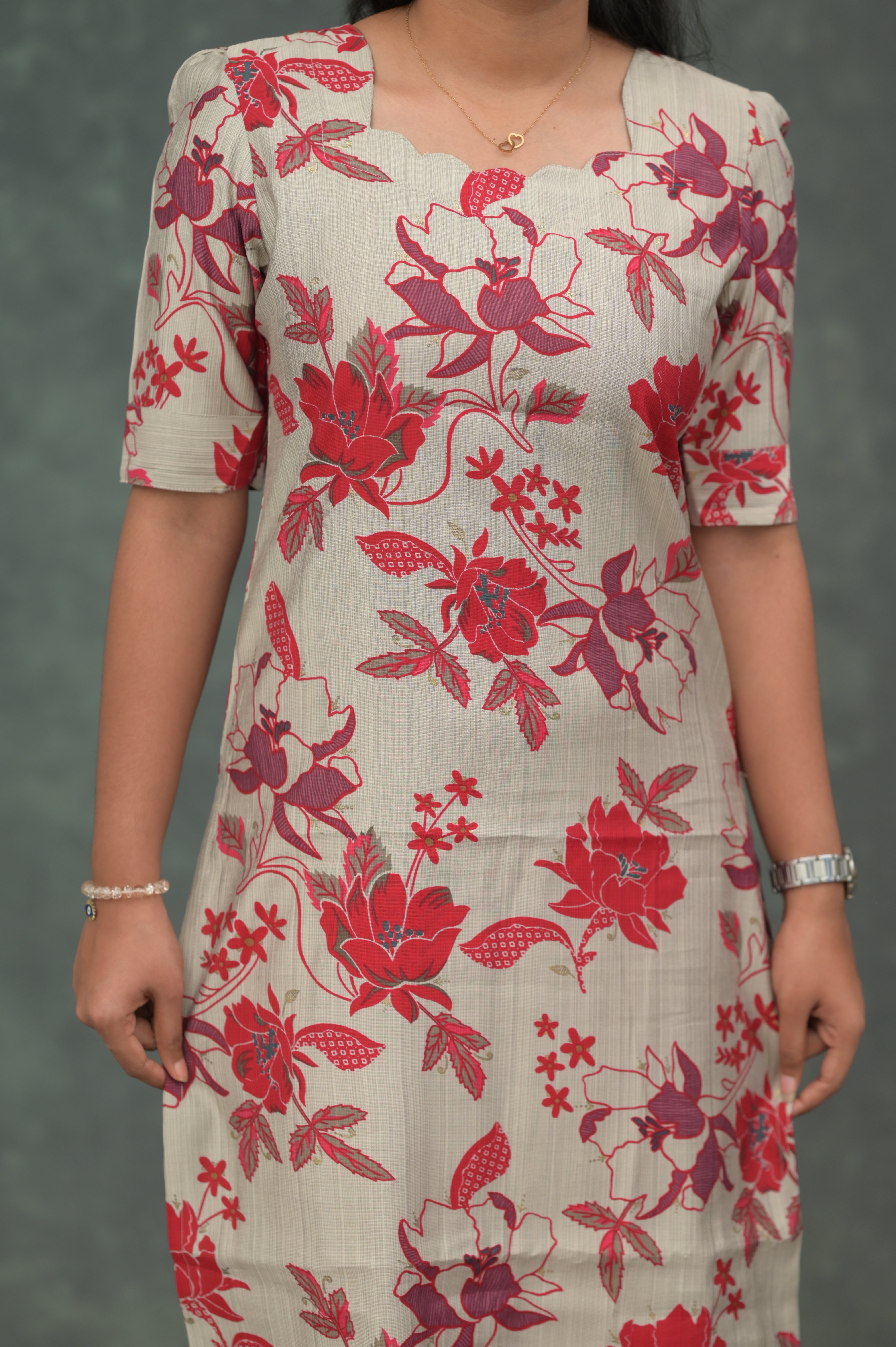 ♥️Floral Grace Straight Kurti
