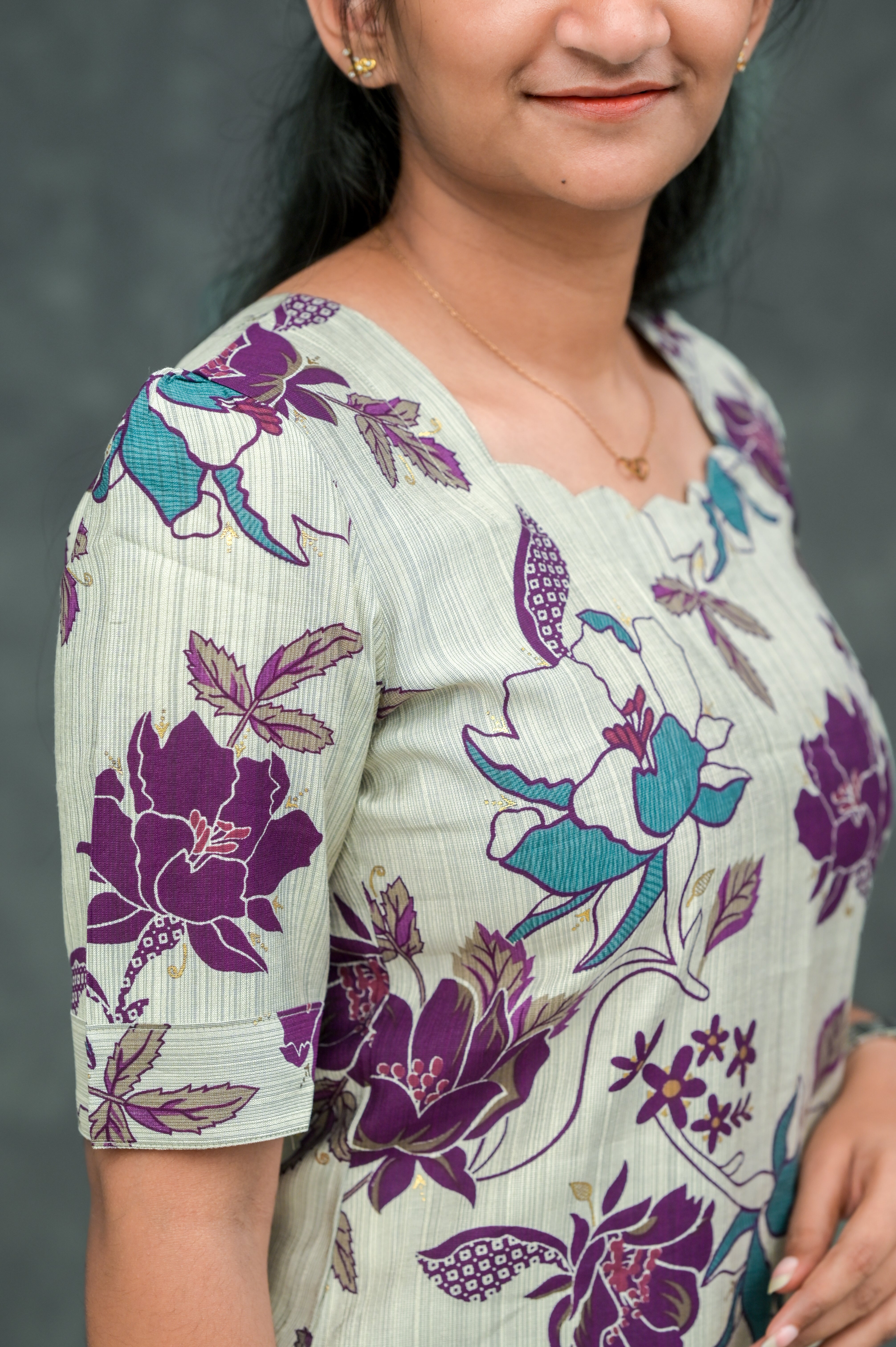 💜Floral Grace Straight Kurti