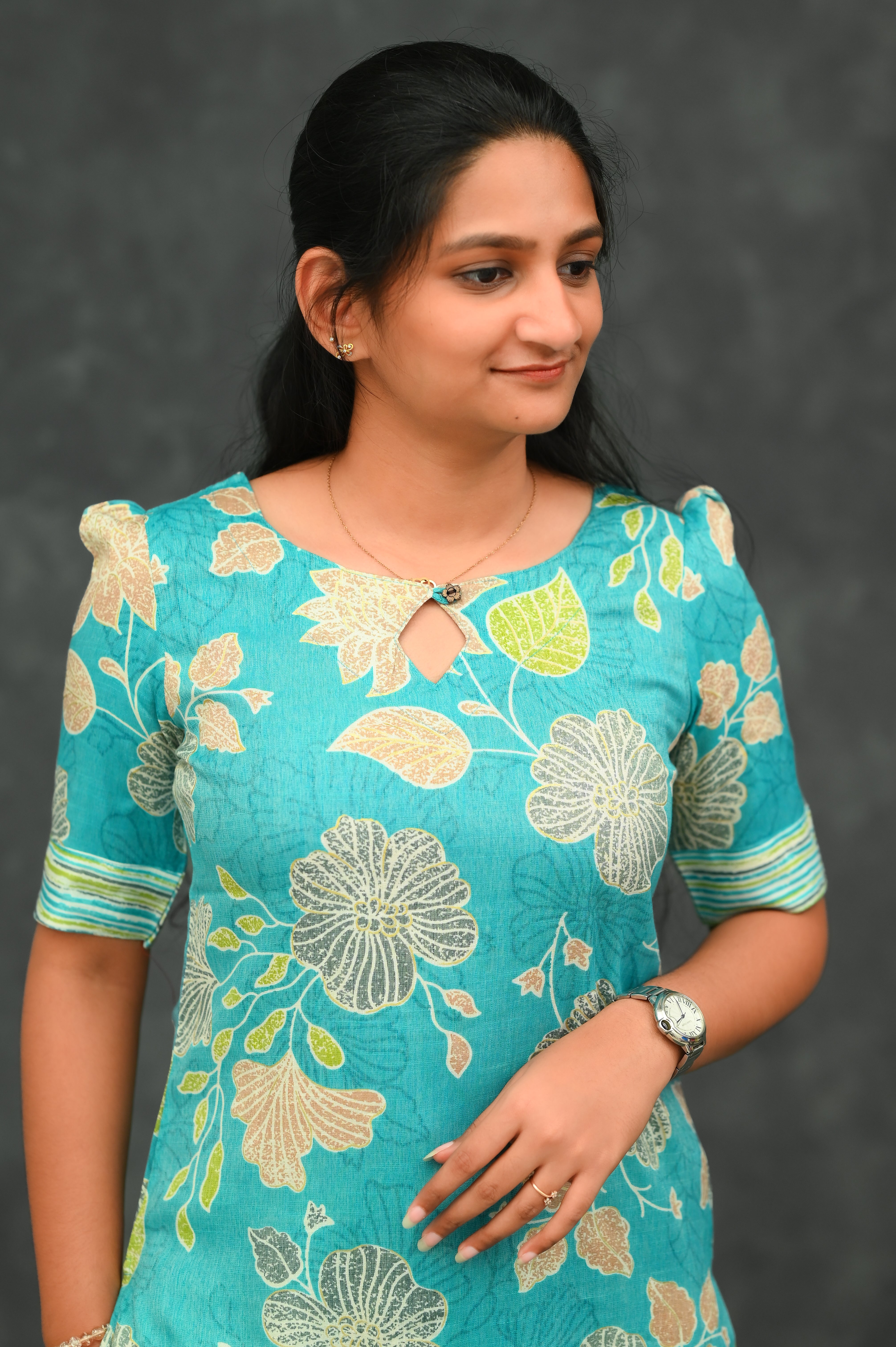 🌿💧Aqua Garden Straight Kurti Set