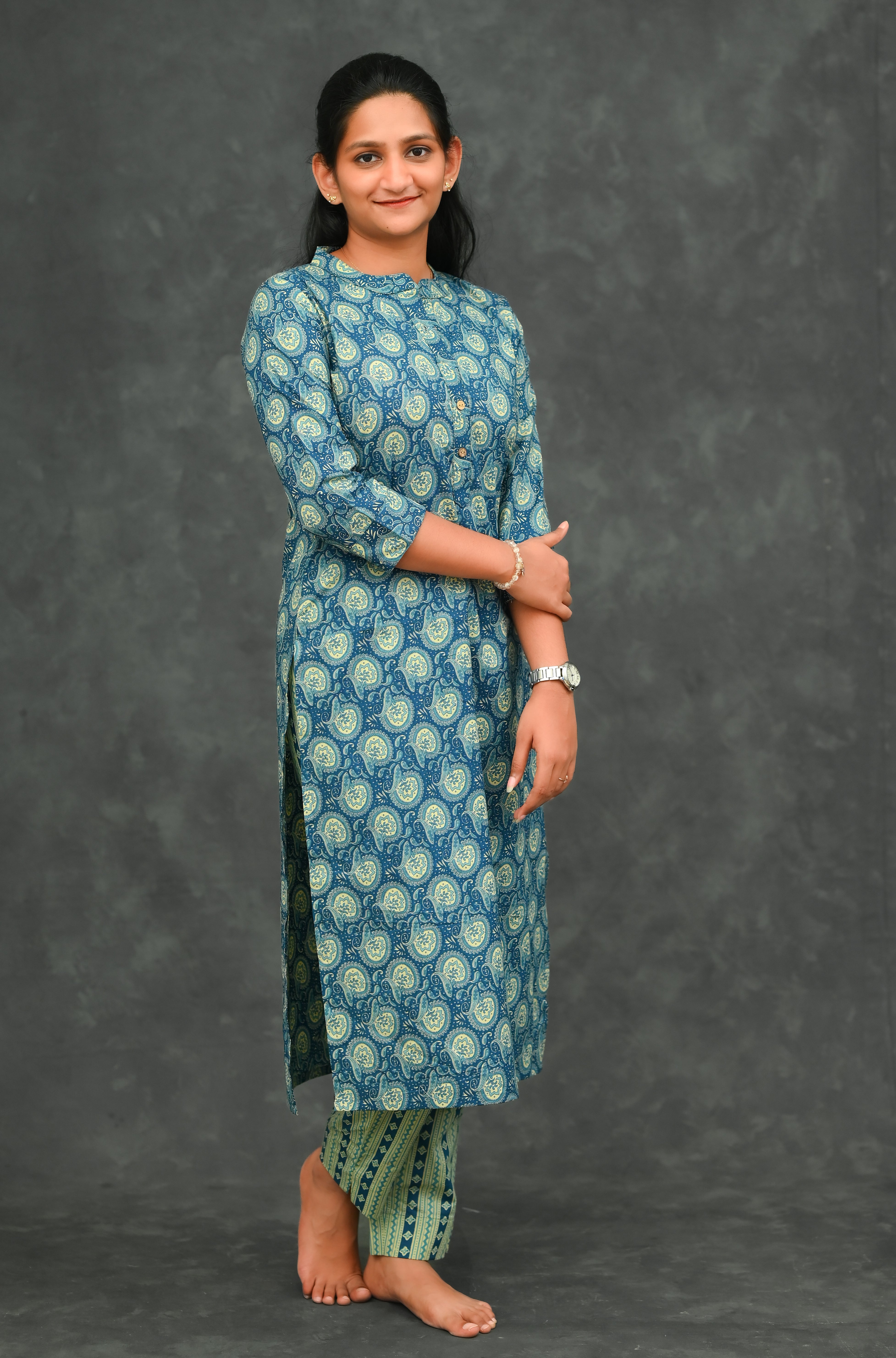 💙Printed Straight Kurta Set