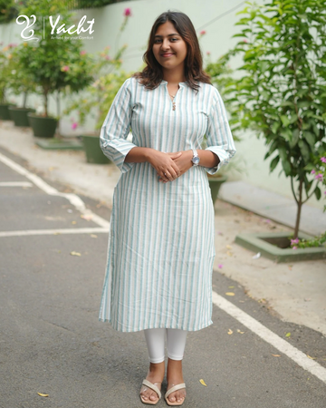 skyline Breeze Striped Straight Kurti