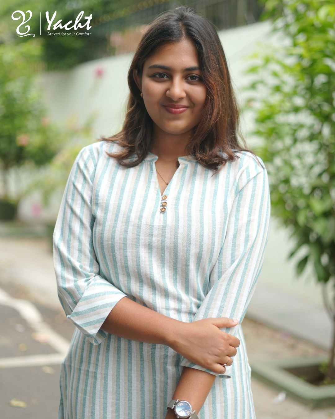 skyline Breeze Striped Straight Kurti