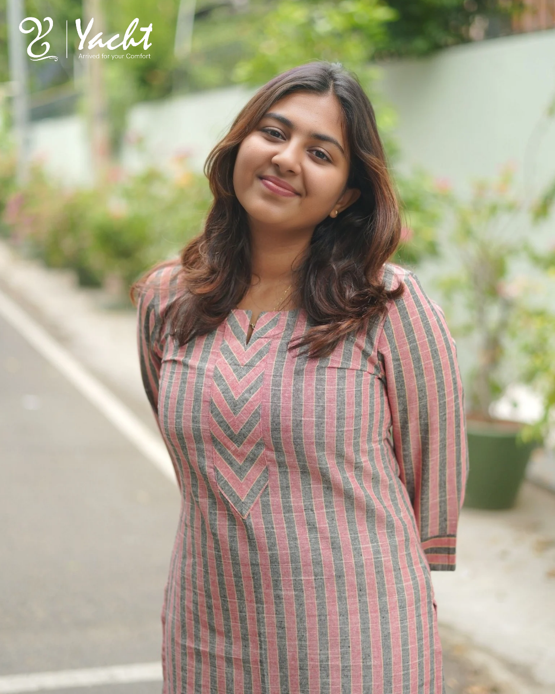 Blush Chevron Stripe Kurti