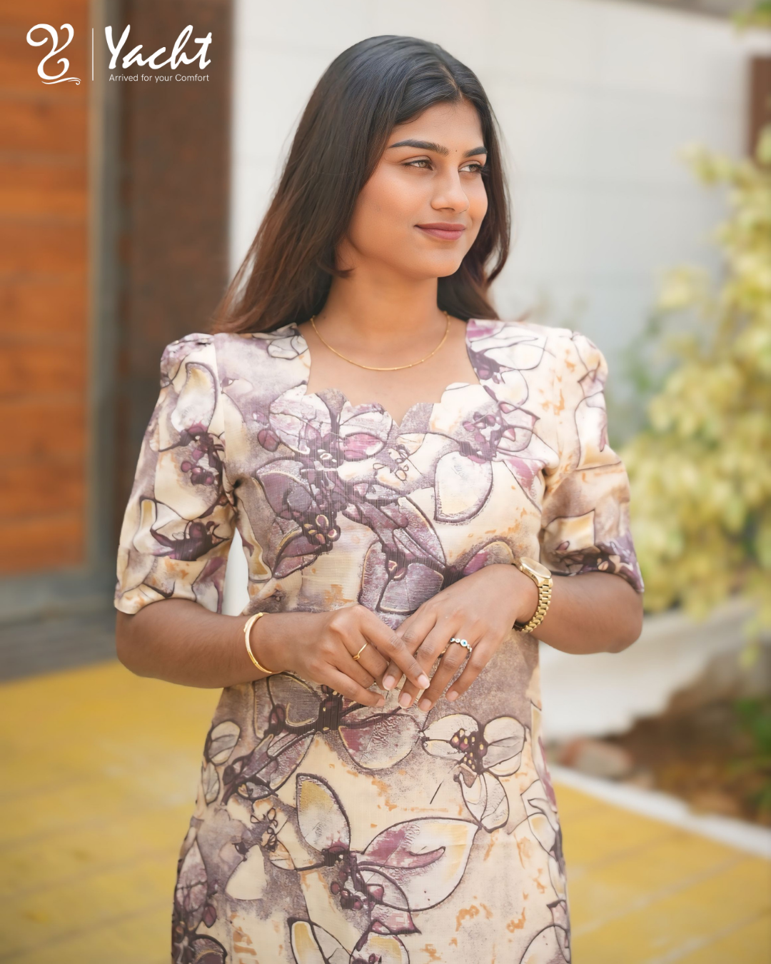 🤎Floral Grace Straight Kurti