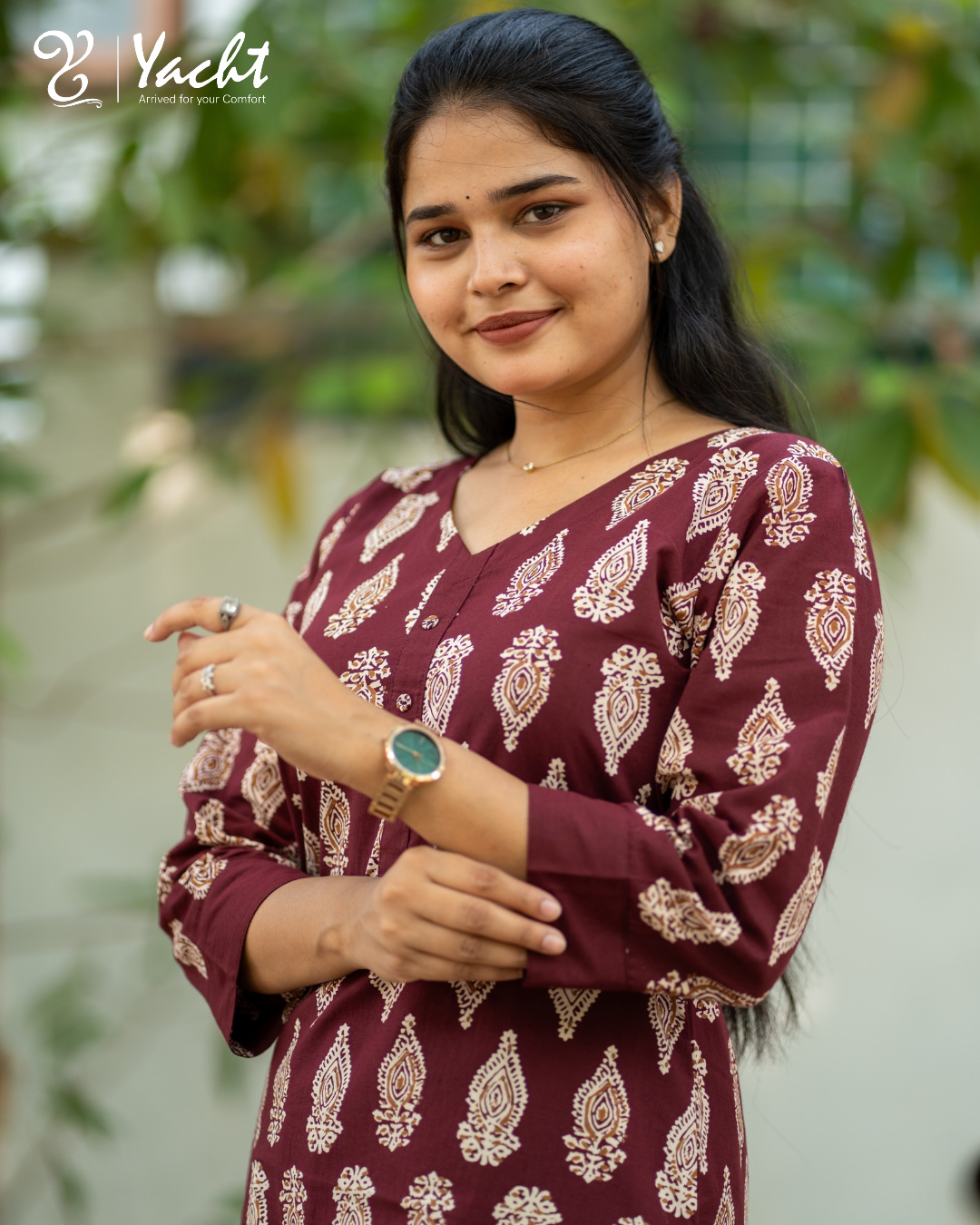 ❤️ Maroon Regal Grace kurti Set
