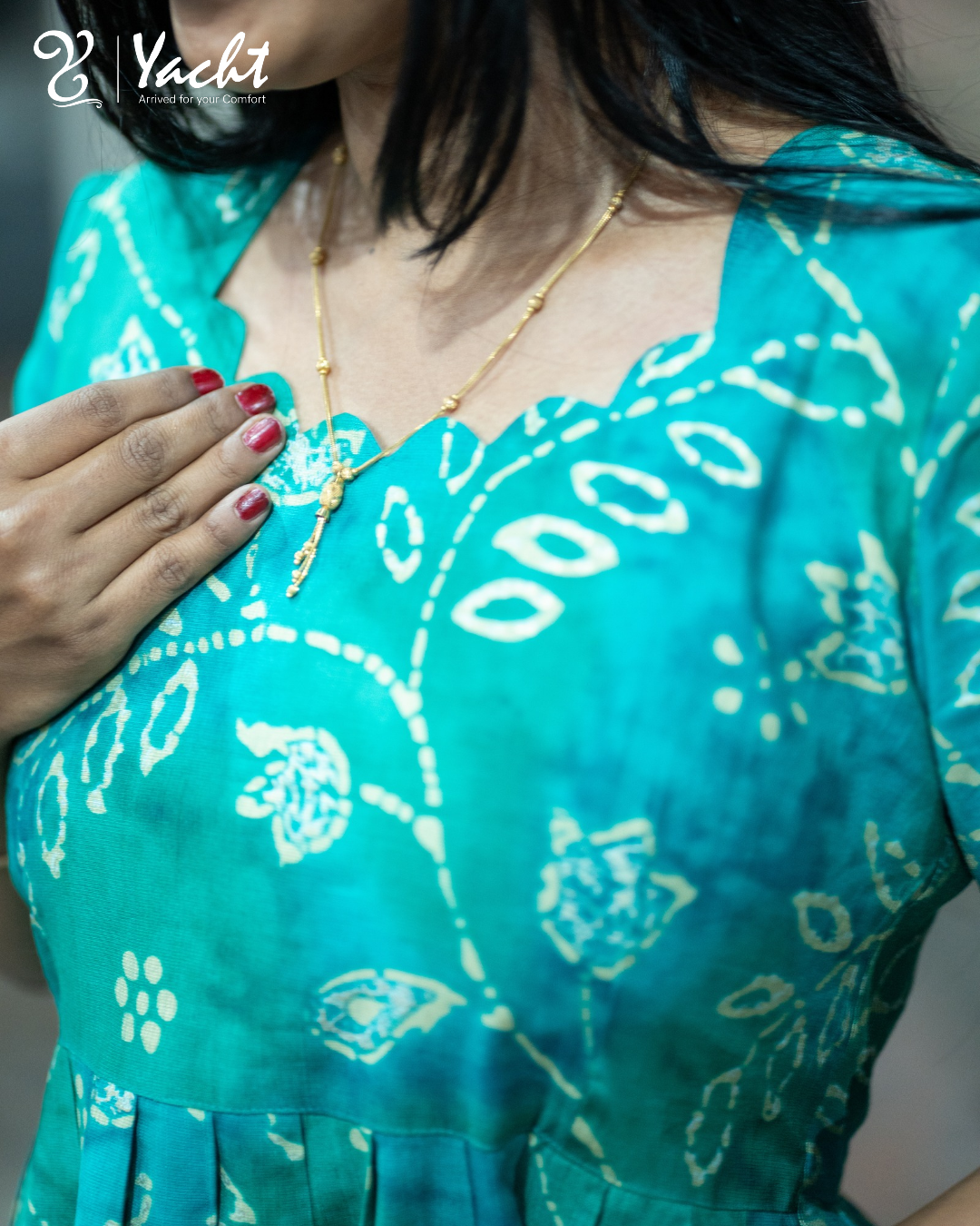 🌿Peacock green Bloom Maxi