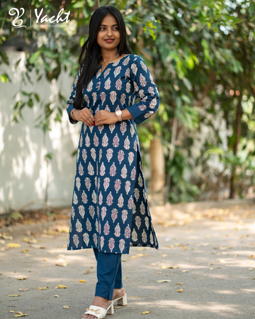 💙Navy Royal Essence Kurti set