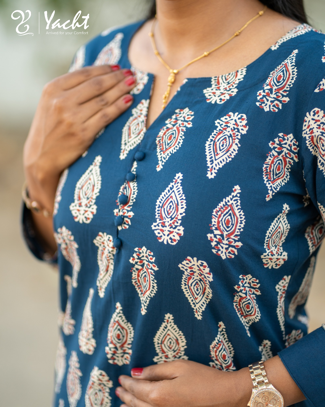 💙Navy Royal Essence Kurti set
