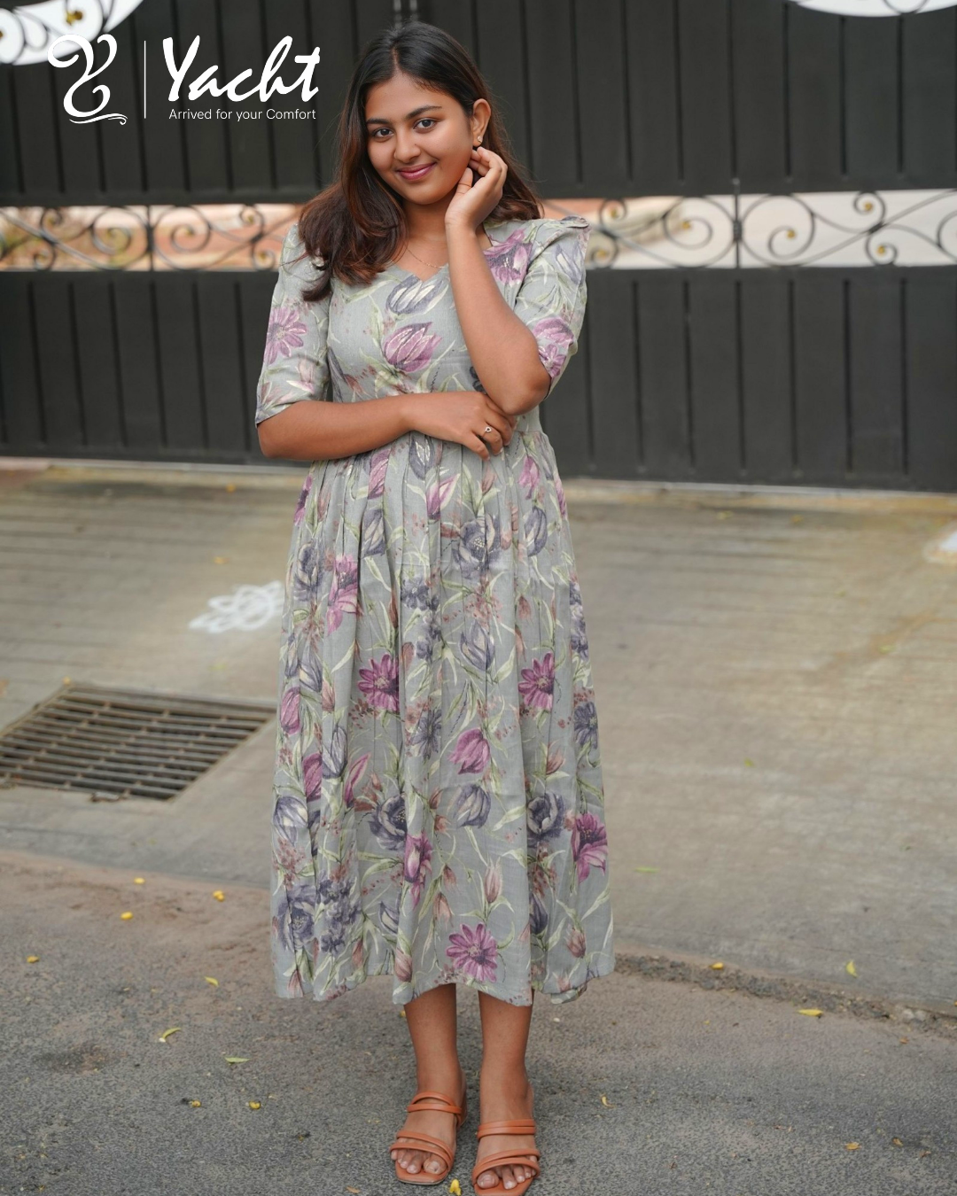 🌸Lavender Bloom Floral Maxi Dress
