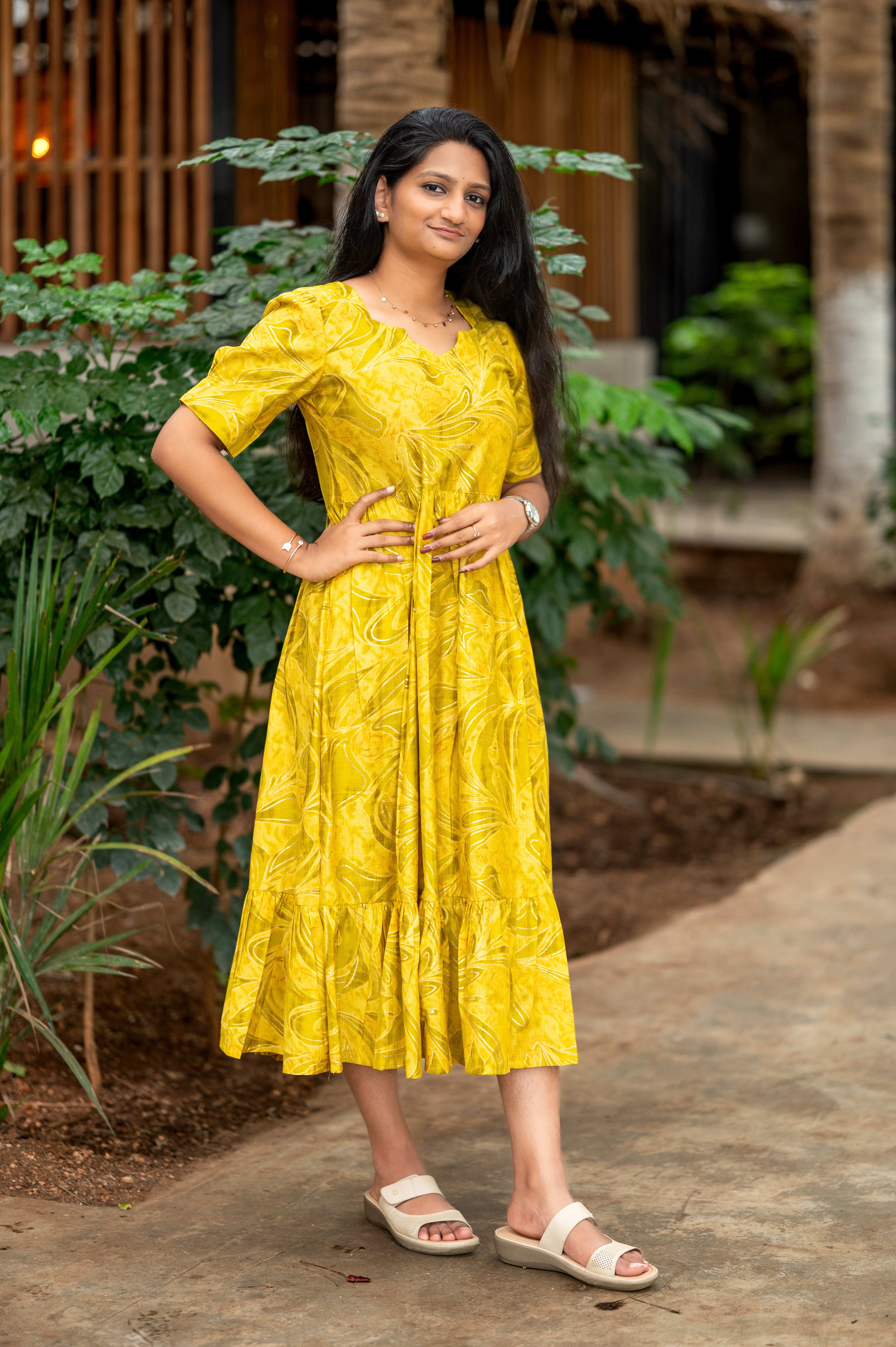 🌼✨Golden Glow Flared Kurti