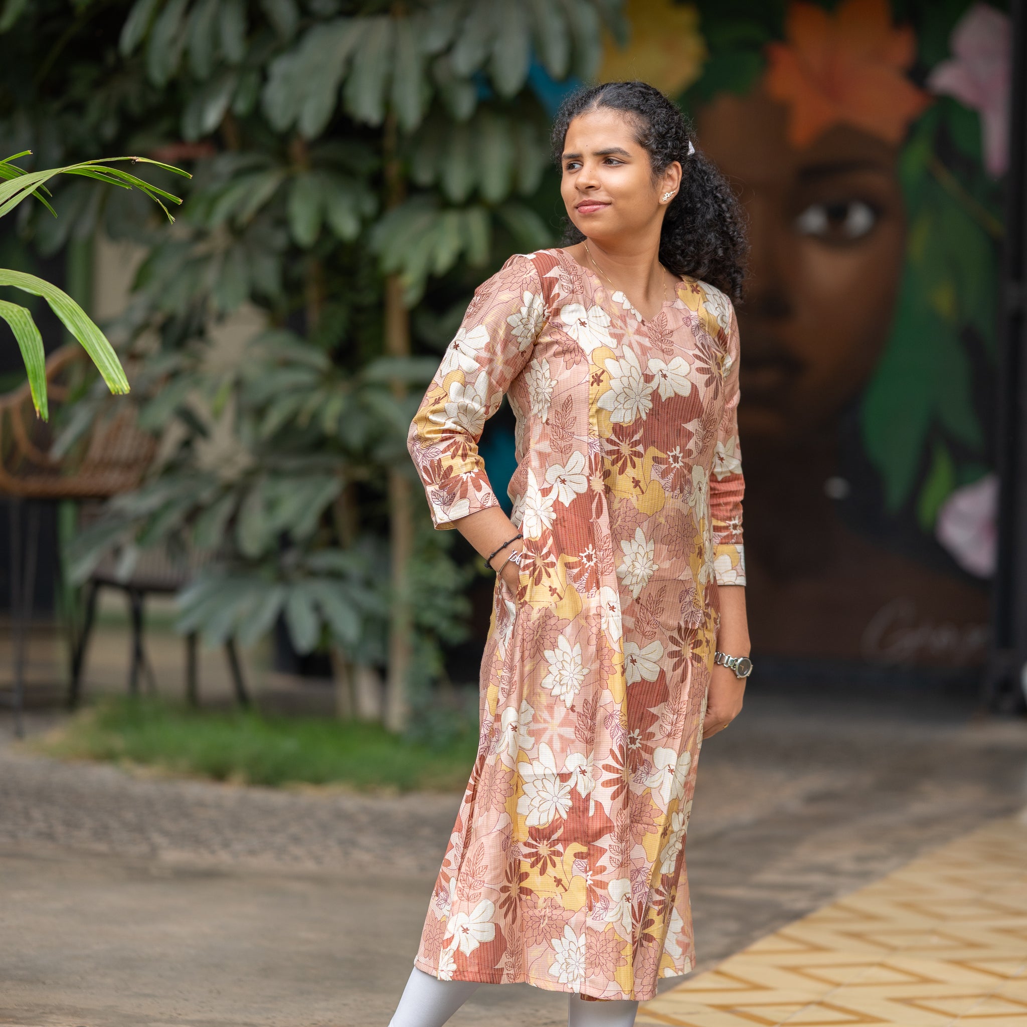 🐿️charming copper Blossom Kurti