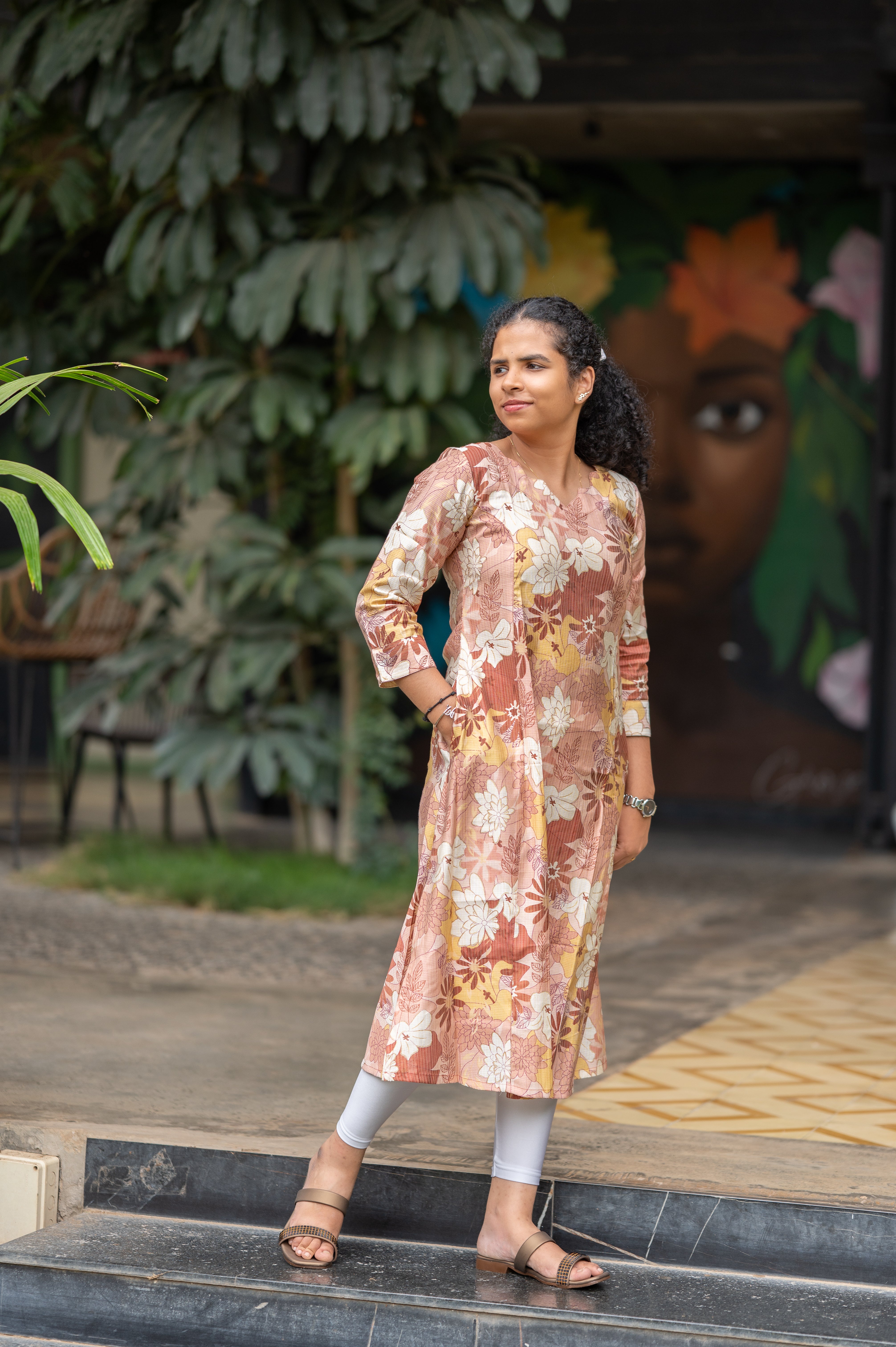 🐿️charming copper Blossom Kurti
