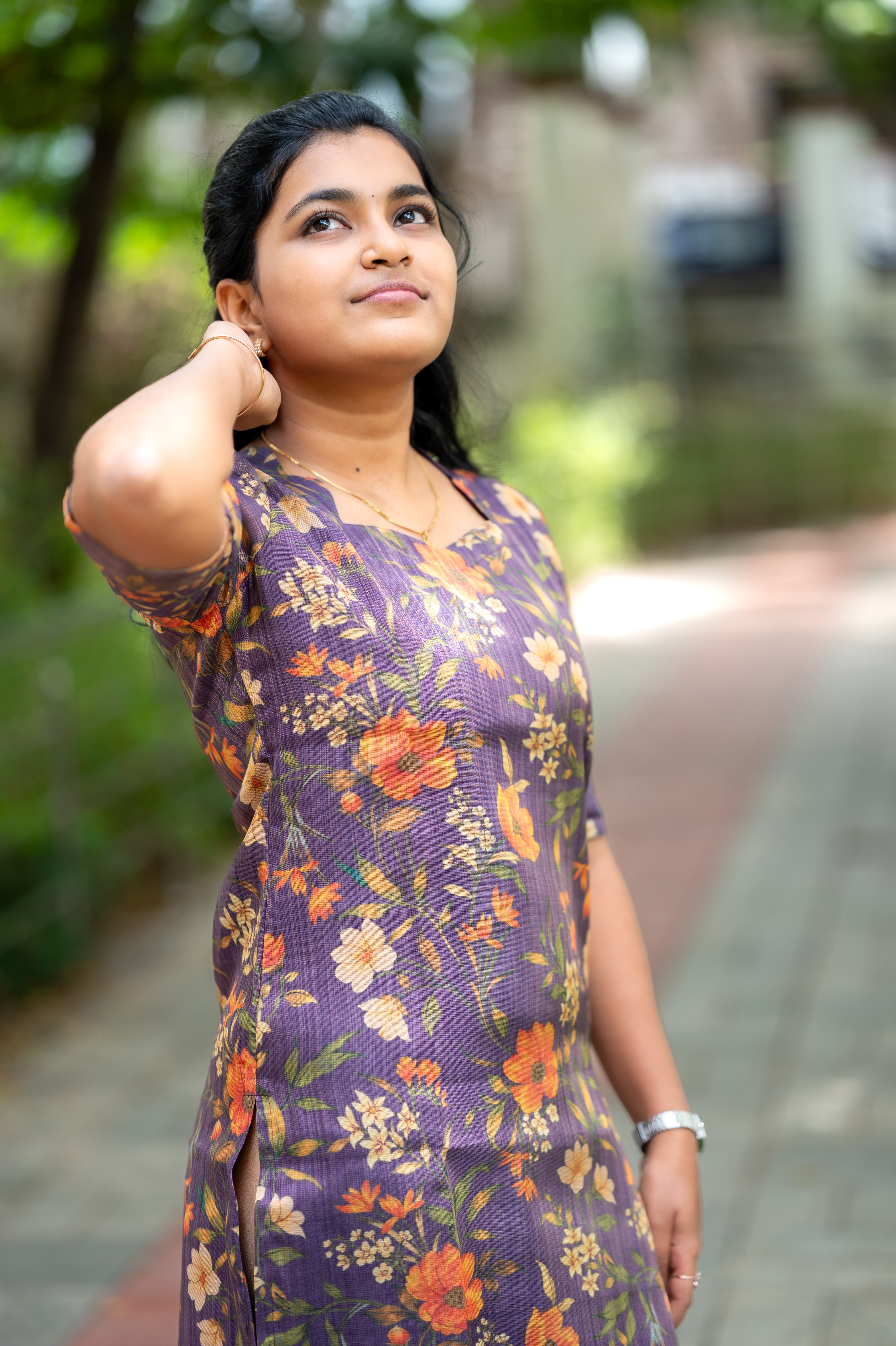 🌸"Twilight Blossom Kurti"