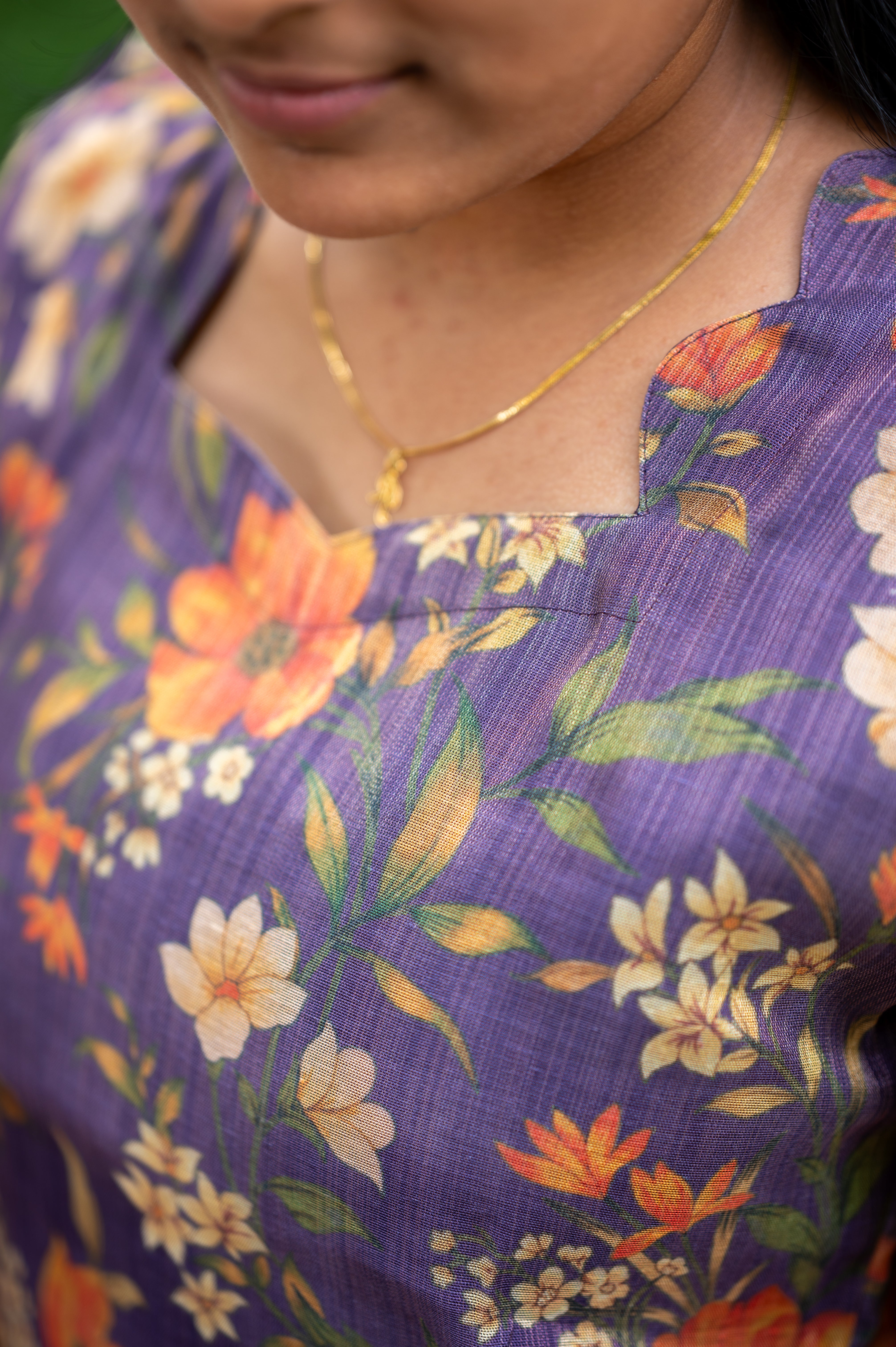 🌸"Twilight Blossom Kurti"