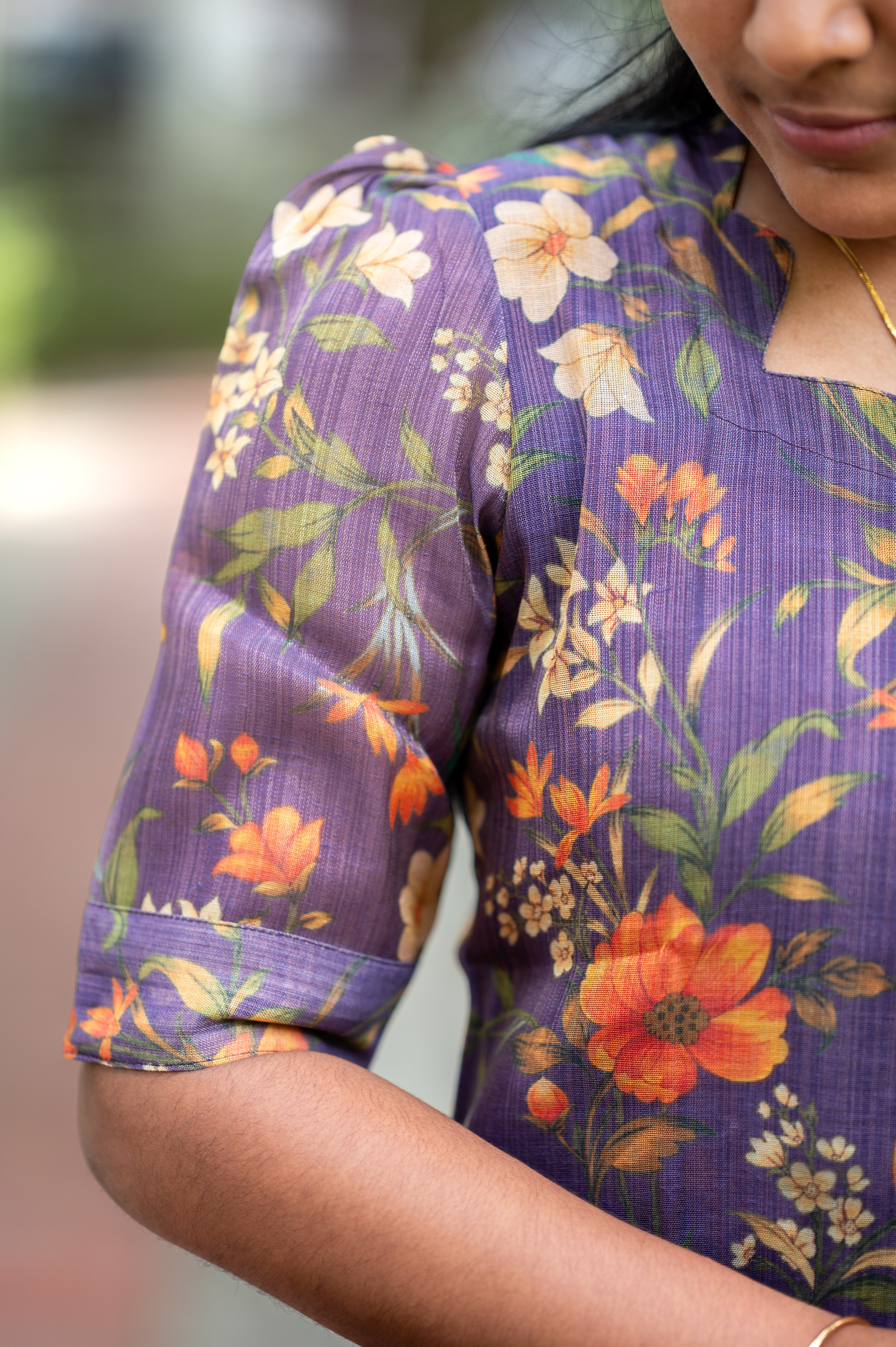 🌸"Twilight Blossom Kurti"