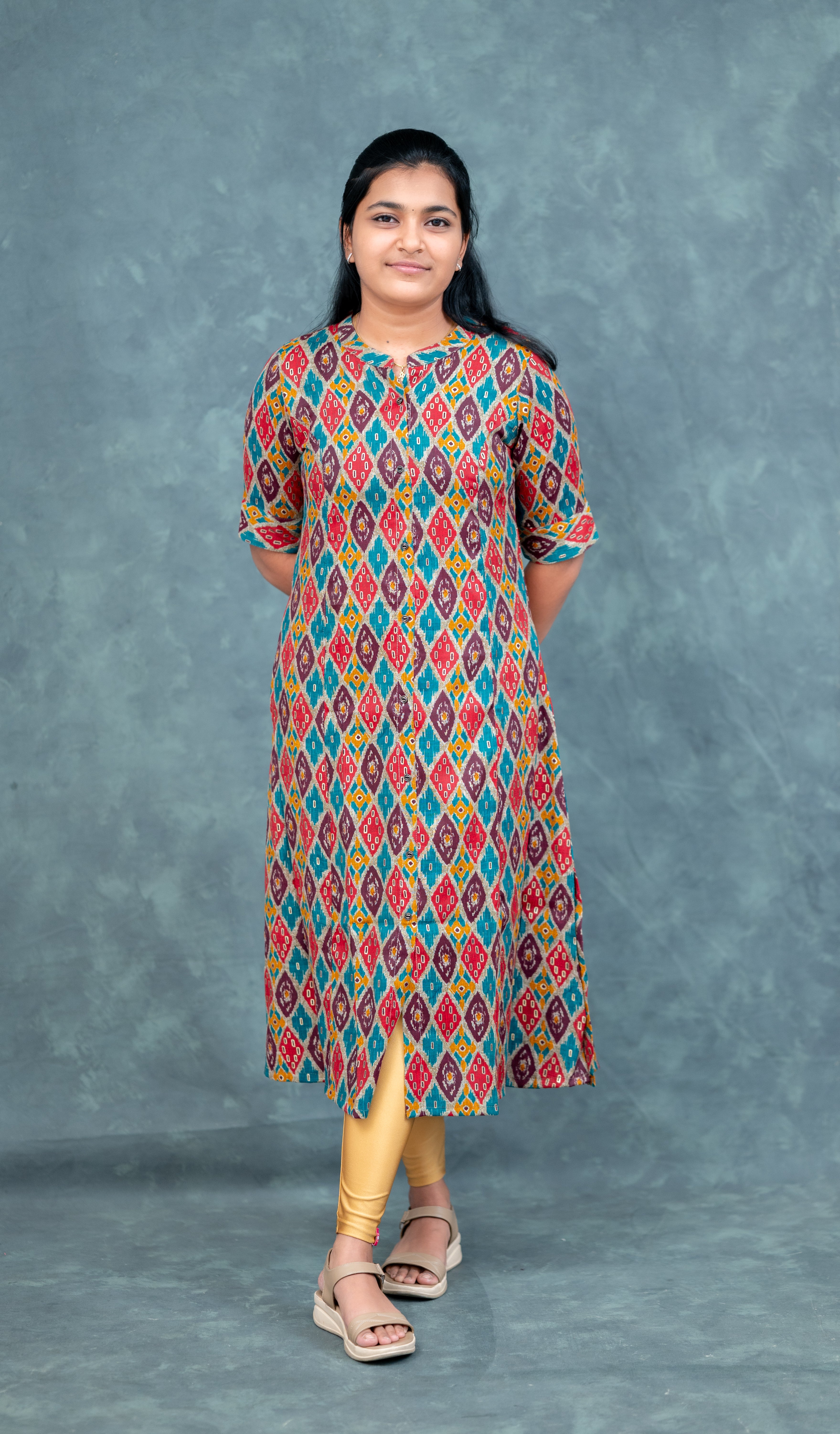🎨   "Tribal Mosaic Flair" Kurti