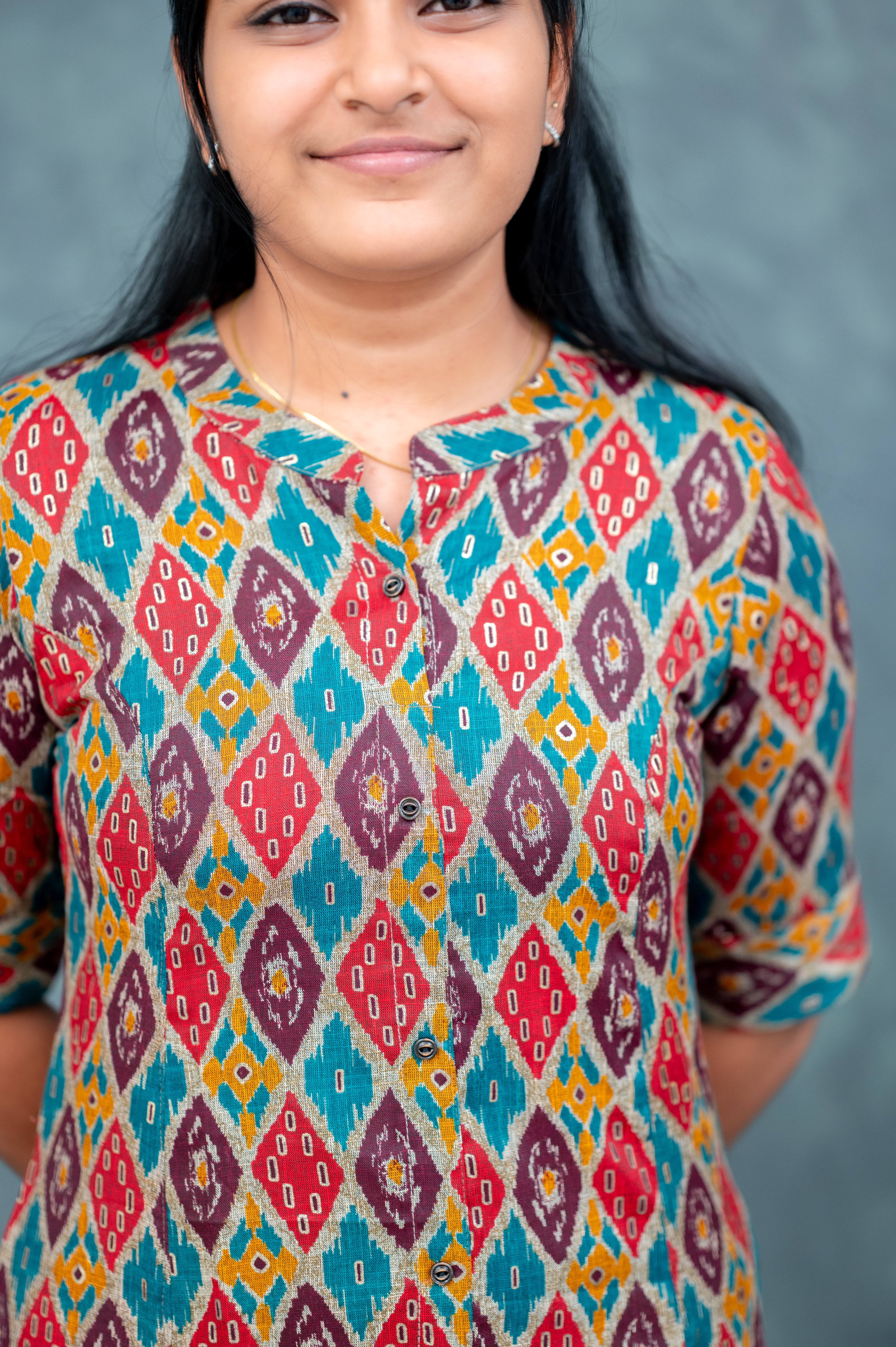 🎨   "Tribal Mosaic Flair" Kurti