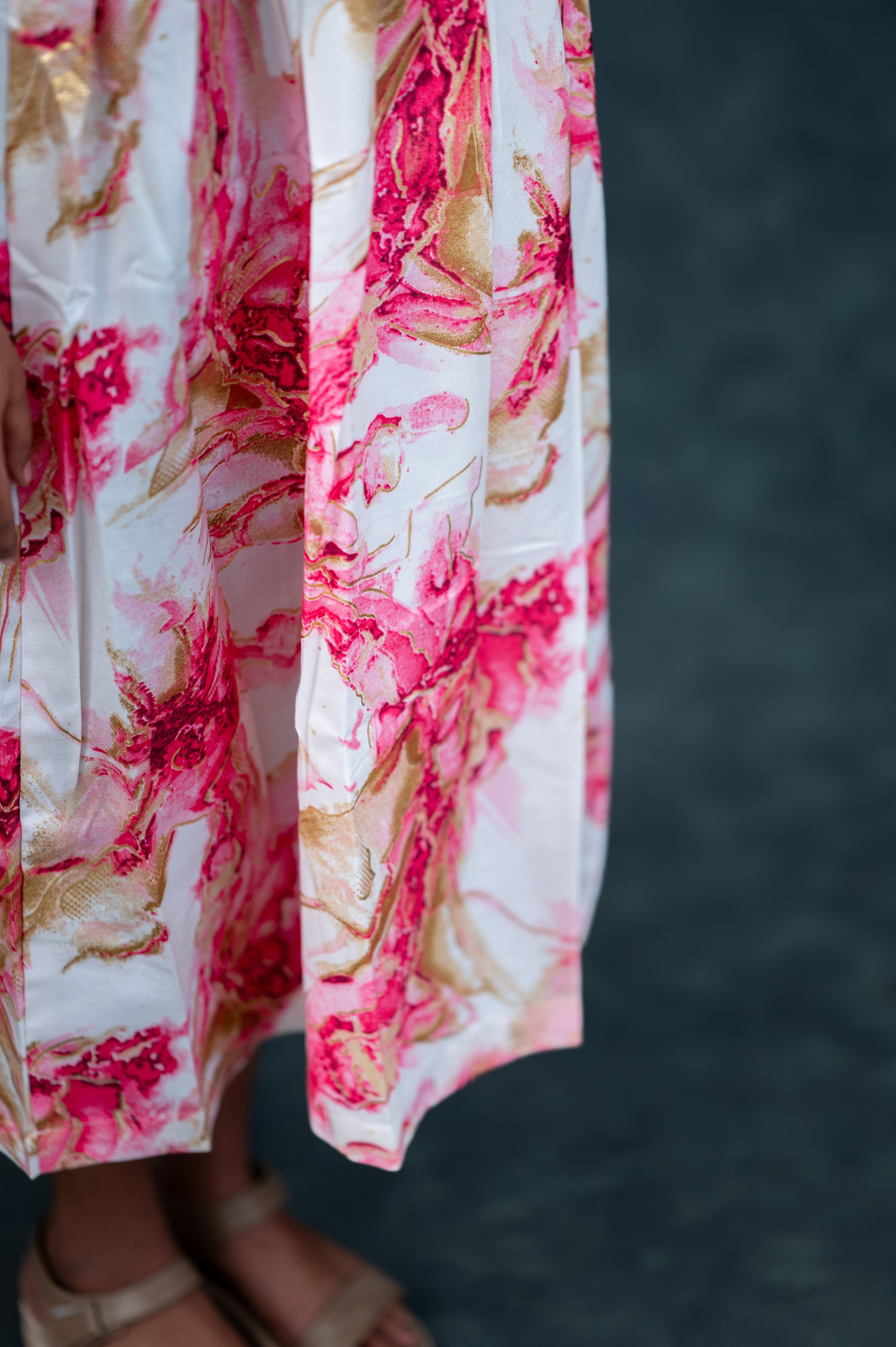 🌸 Rose Blush Flared Kurti Dress