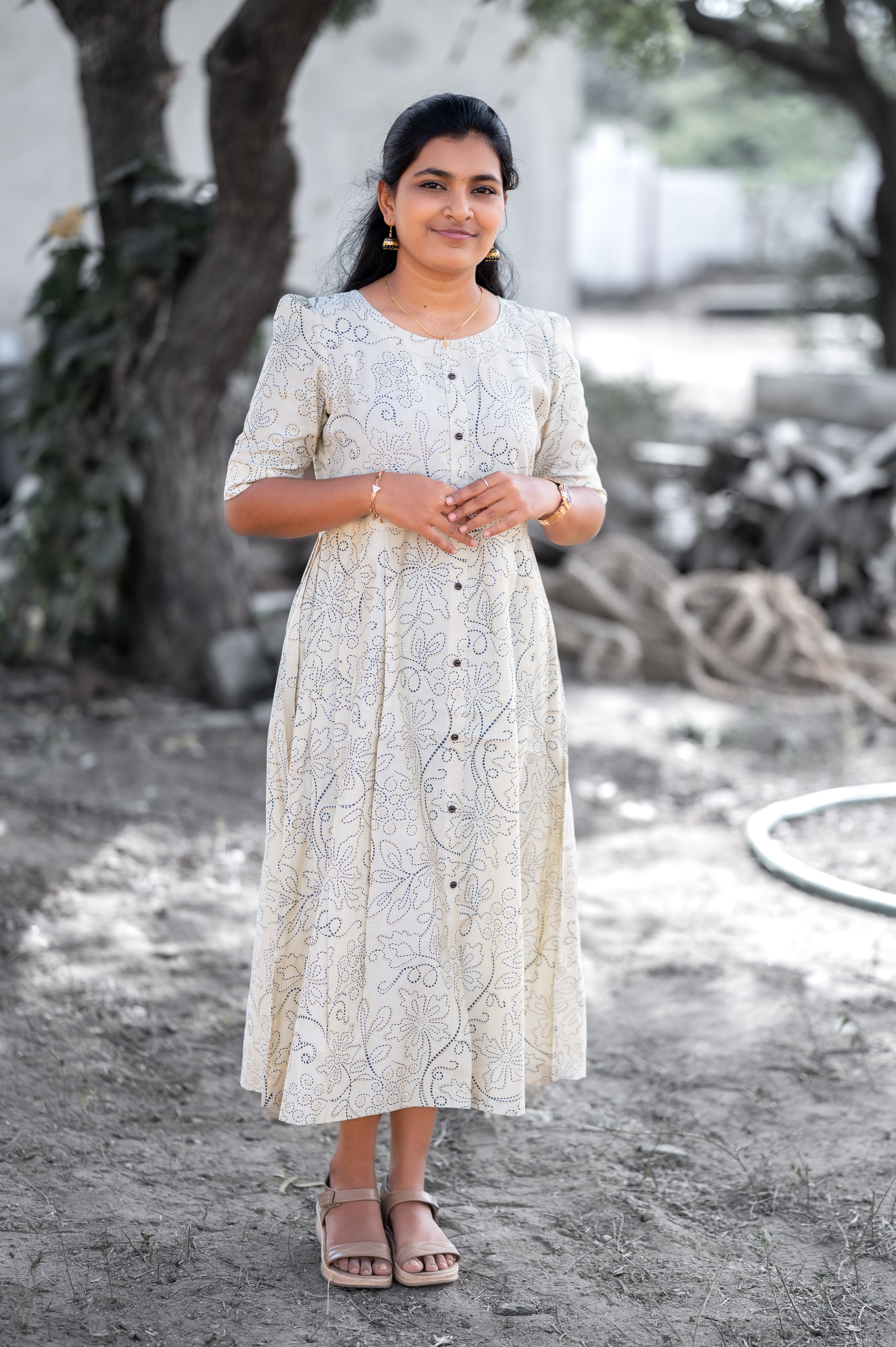 "🤍🪷White Lotus Button-Down Maxi"&nbsp;