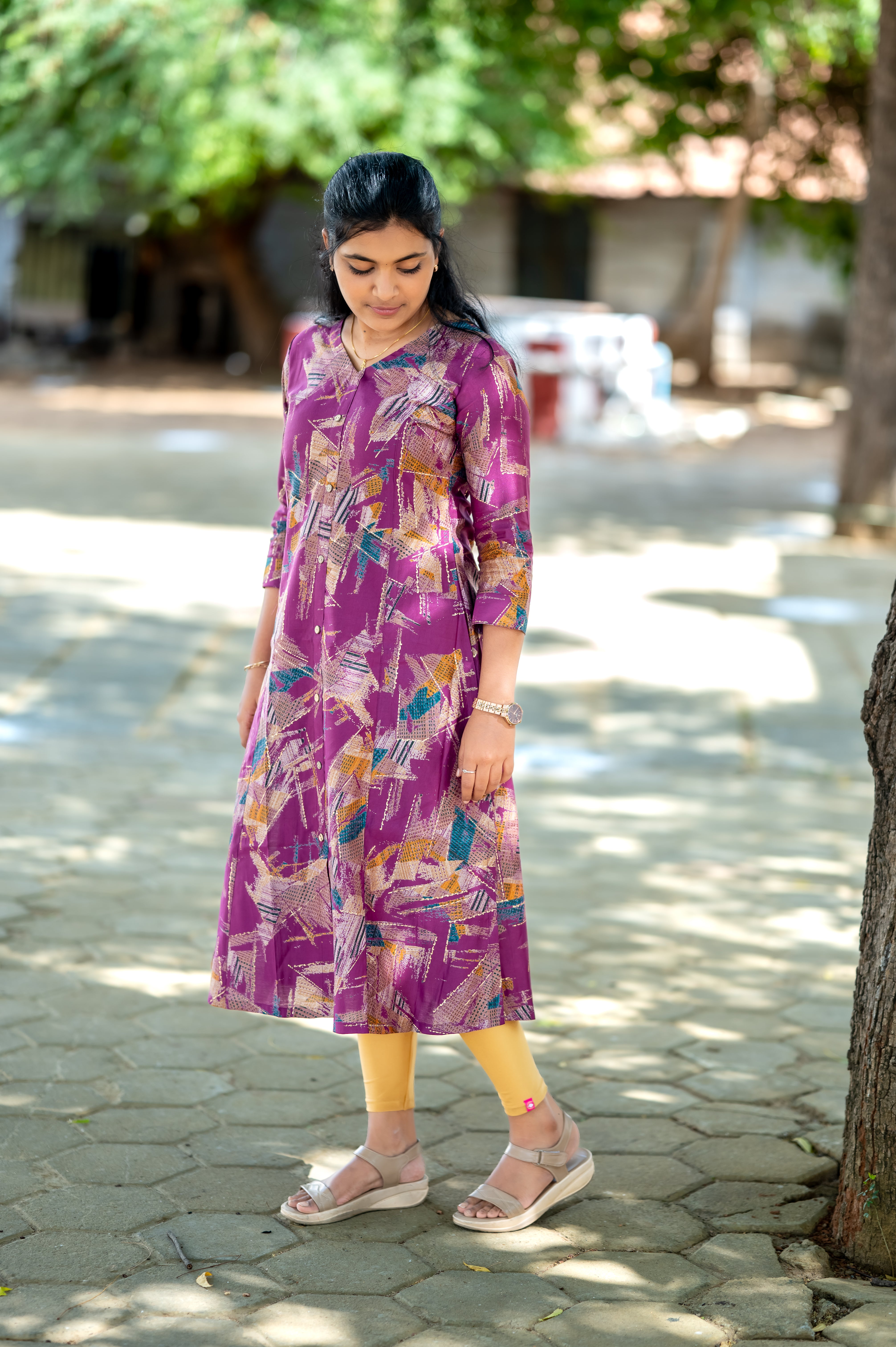 🪻Perfect Purple A-Line Kurti "