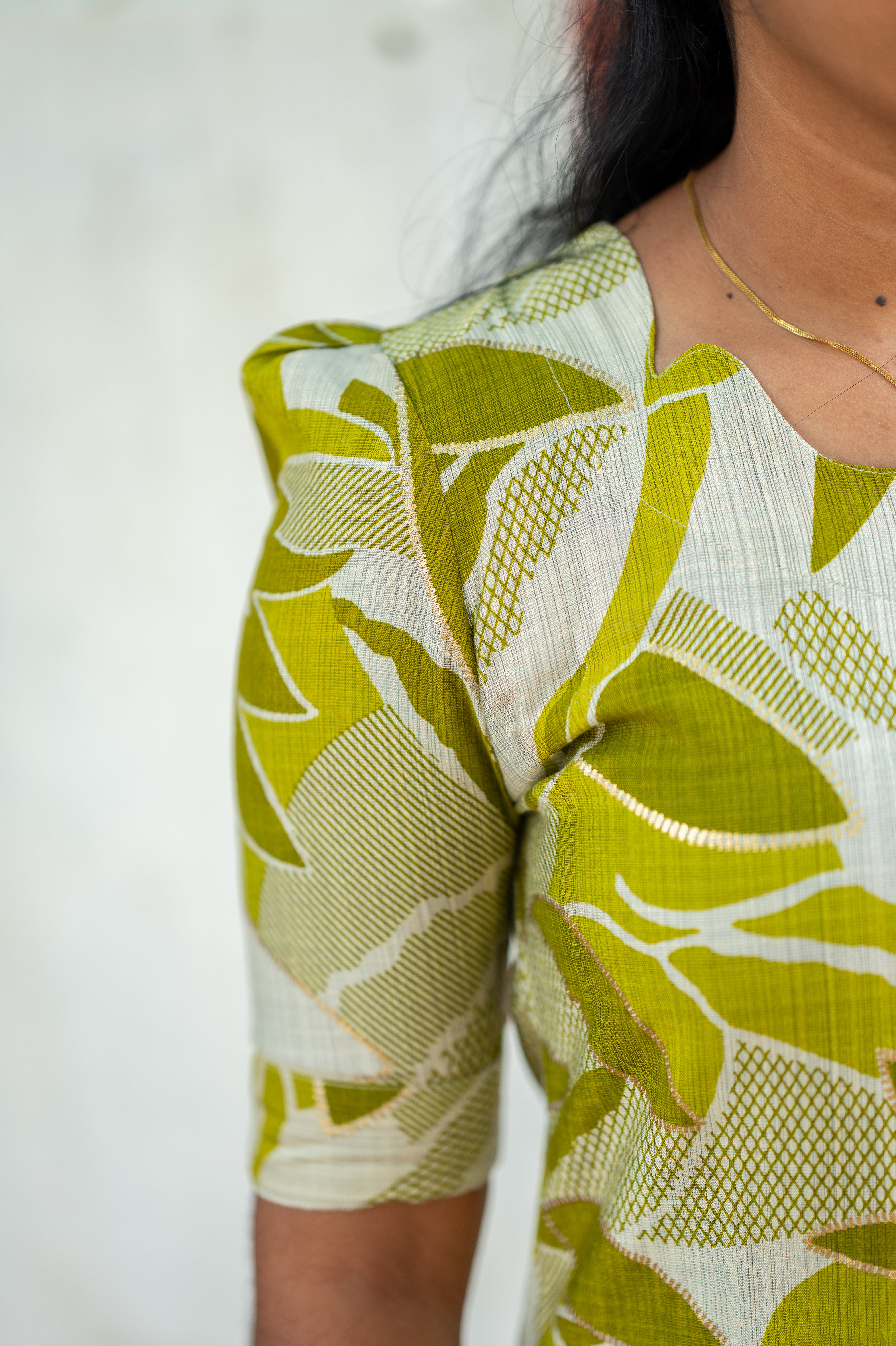 🍏"Green apple Olive Kurti "