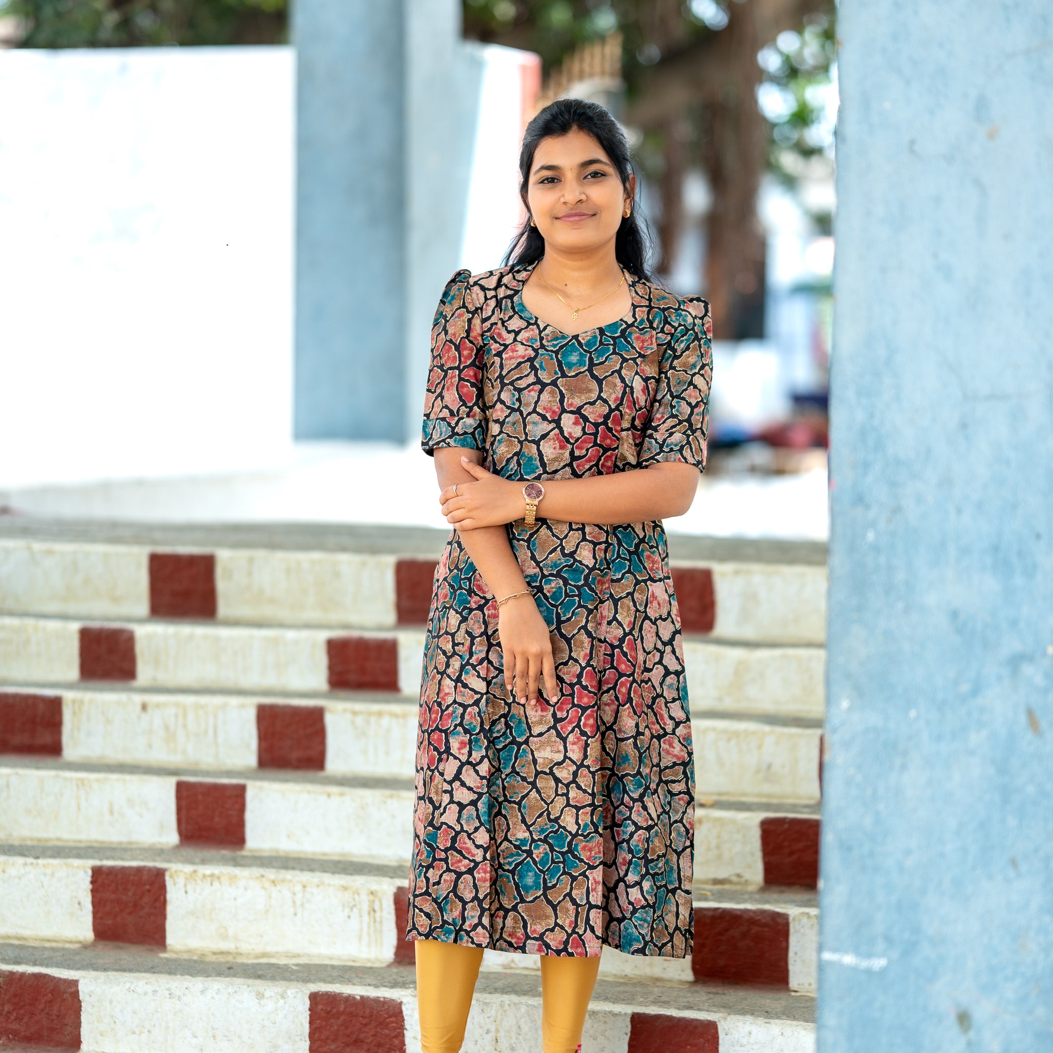 ''🪞Rustic Charm A-Line Kurti''