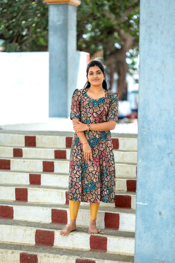 ''🪞Rustic Charm A-Line Kurti''